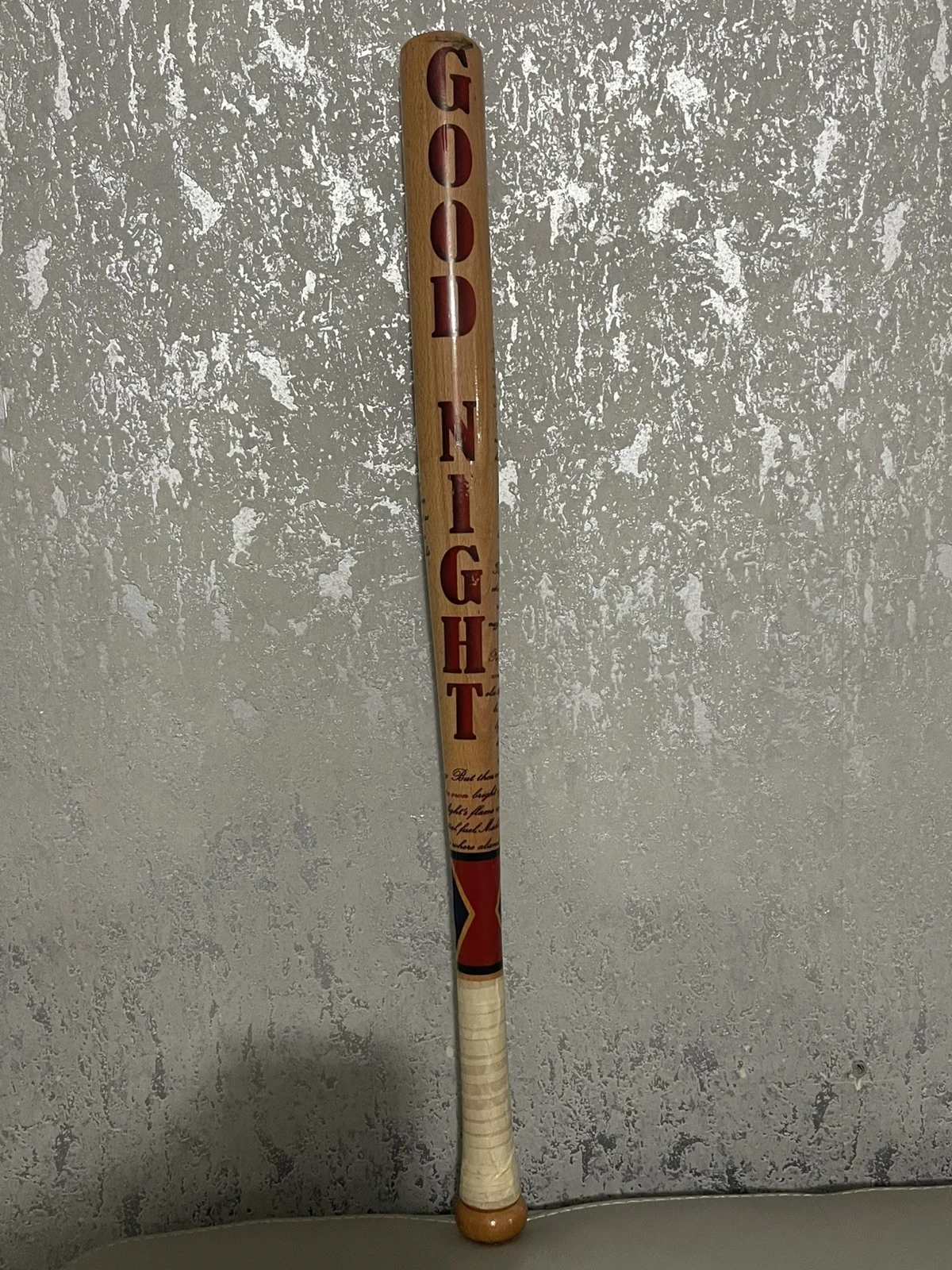Harley Quinn Suicide Squad Wood Baseball Bat Prop "Good Night" 75 cm, изображение 3