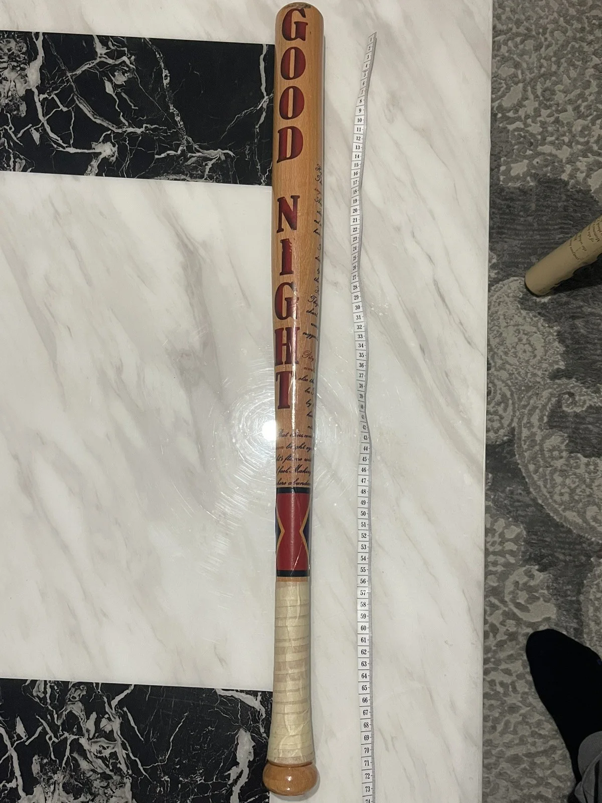 Harley Quinn Suicide Squad Wood Baseball Bat Prop "Good Night" 75 cm, изображение 4
