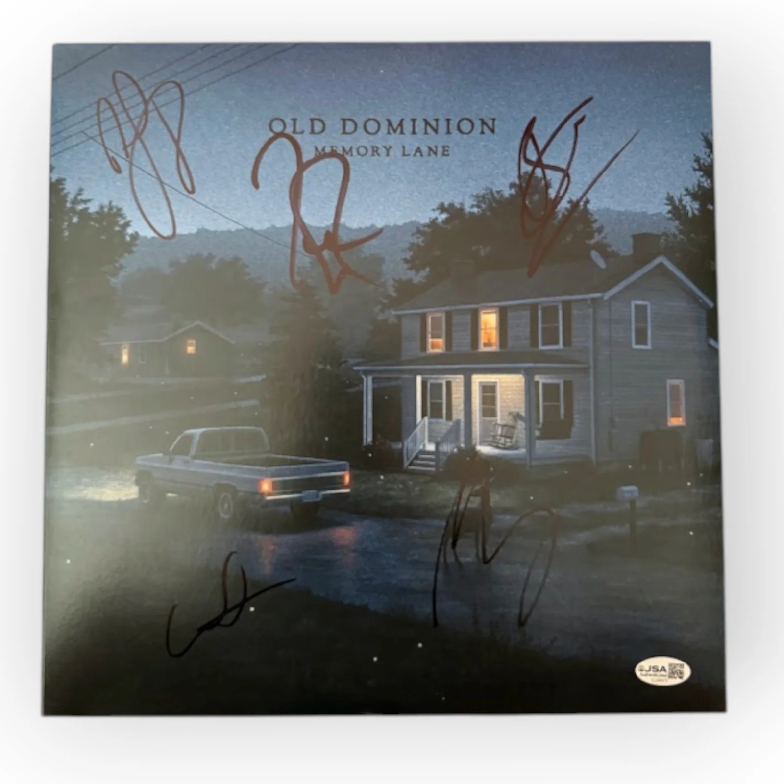 Matthew Ramsey, Trevor Rosen, Whit Sellers, Geoff Sprung, Brad Tu — Old Dominion Band Signed Autograph Album Vinyl Record LP - Memory Lane JSA COA