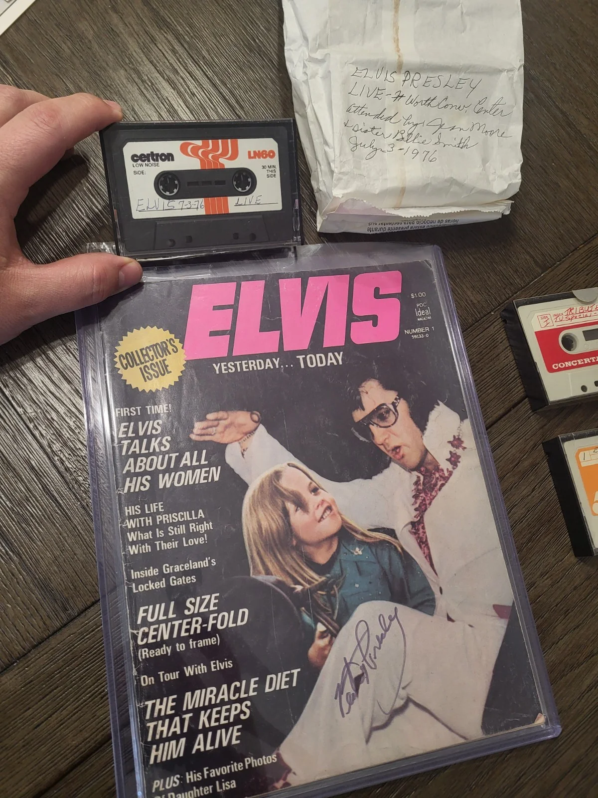 Elvis Presley Porter Wagner Willie Nelson Bob Weir Texas playboys — VINTAGE Auto Elvis Presley Concert PHOTO memorabilia lot WillieWAYLON VIDEO READ, изображение 4