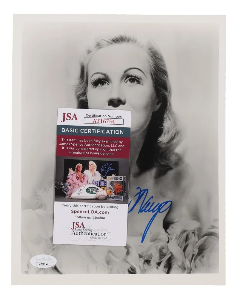 Virginia Mayo — Virginia Mayo Autographed 8x10 Photo...JSA Authenticated!!, image 2