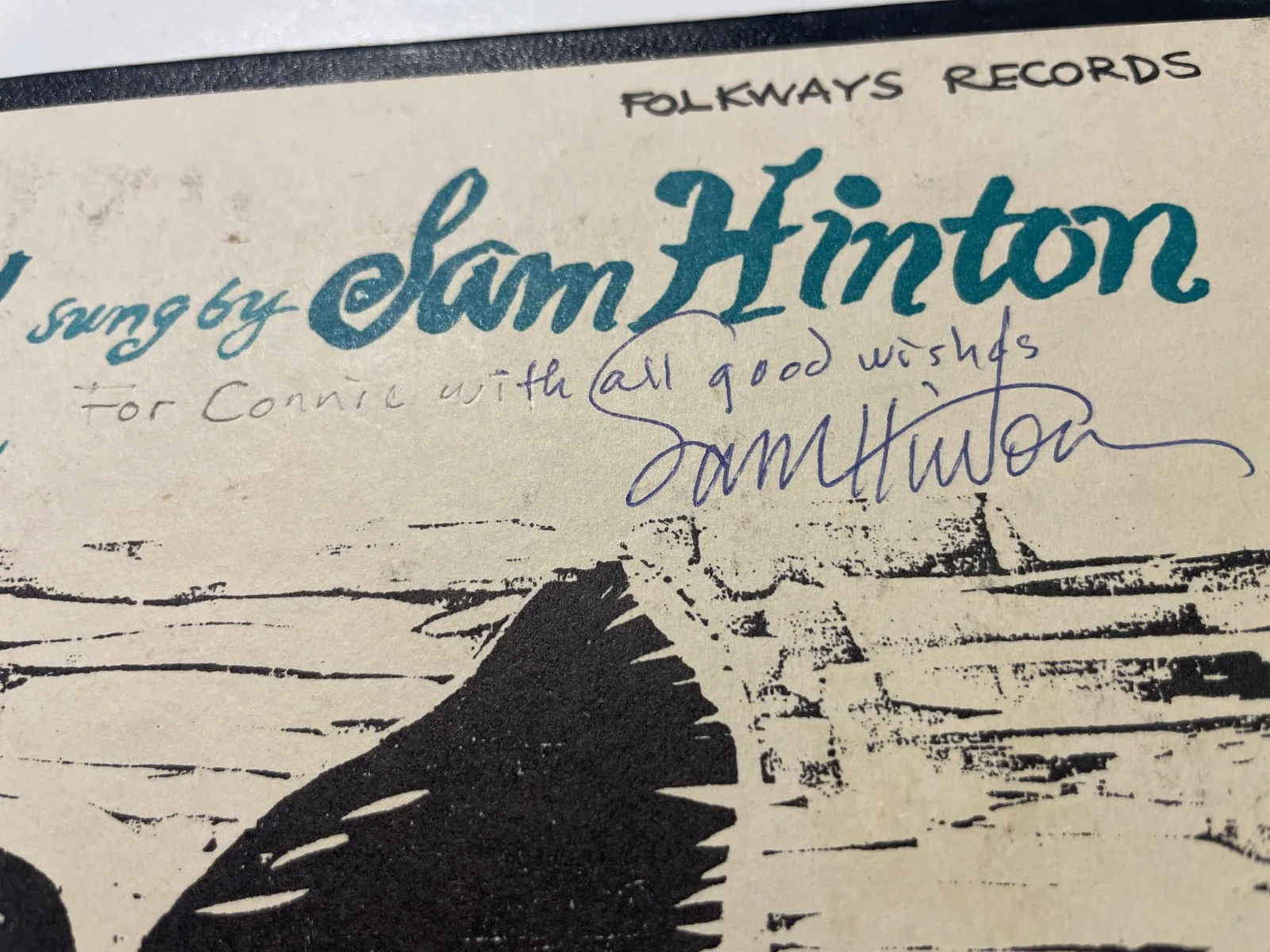 RARE SIGNED LP Sam Hinton I'll Sing You A Story Folkways Records USED GOOD, изображение 3