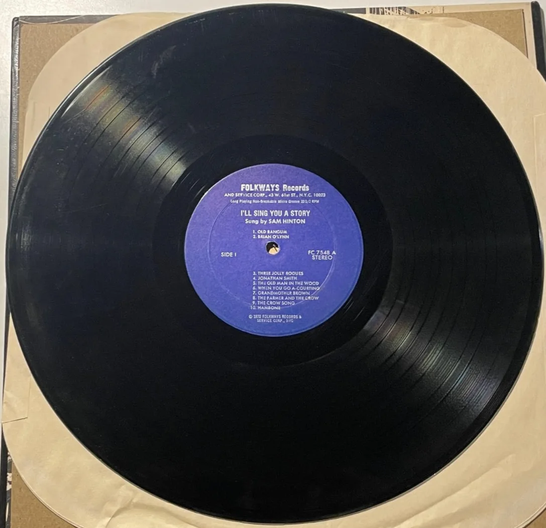 RARE SIGNED LP Sam Hinton I'll Sing You A Story Folkways Records USED GOOD, изображение 4
