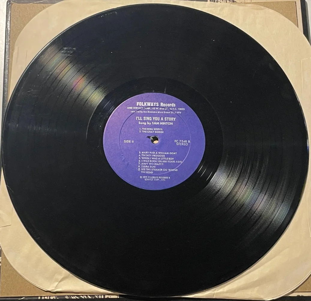 RARE SIGNED LP Sam Hinton I'll Sing You A Story Folkways Records USED GOOD, изображение 5