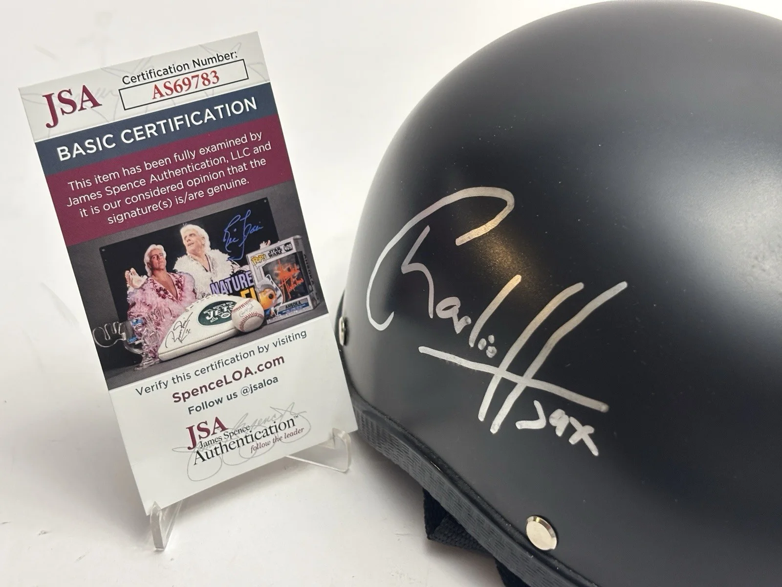 Charlie Humman — Charlie Hunnam, “Jax” Sons of Anarchy Hand Signed Autographed Motorcycle Helmet, изображение 2