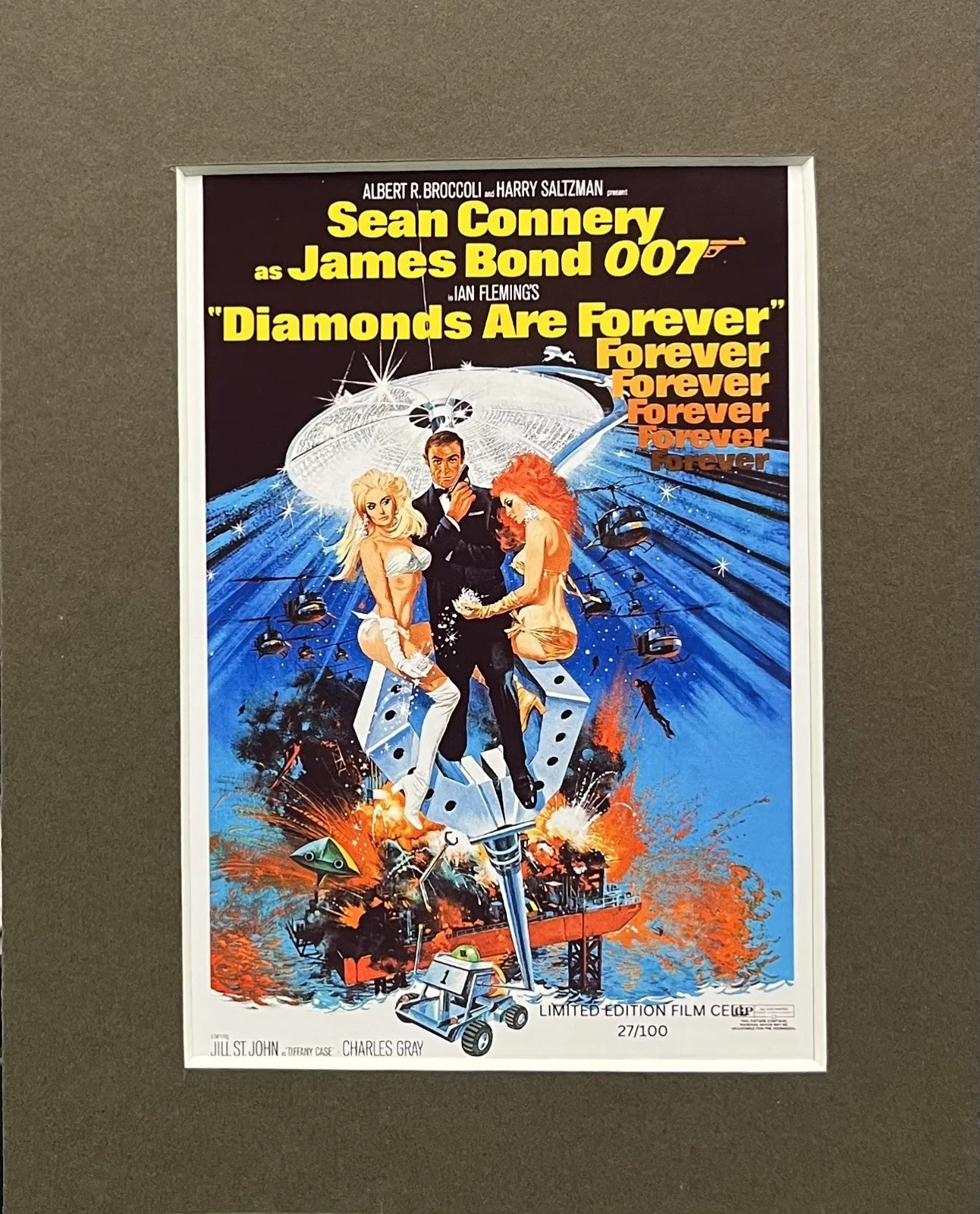 007 JAMED BOND. DIAMONDS ARE FOREVER. 35mm Film Cell Mounted Display, image 2