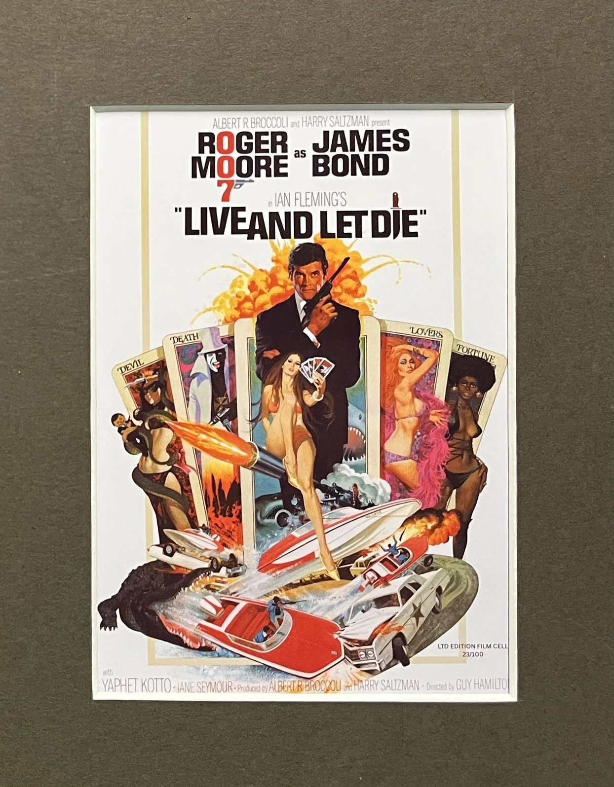 007 JAMED BOND. Live and let Die . 35mm Film Cell Mounted Display, image 2
