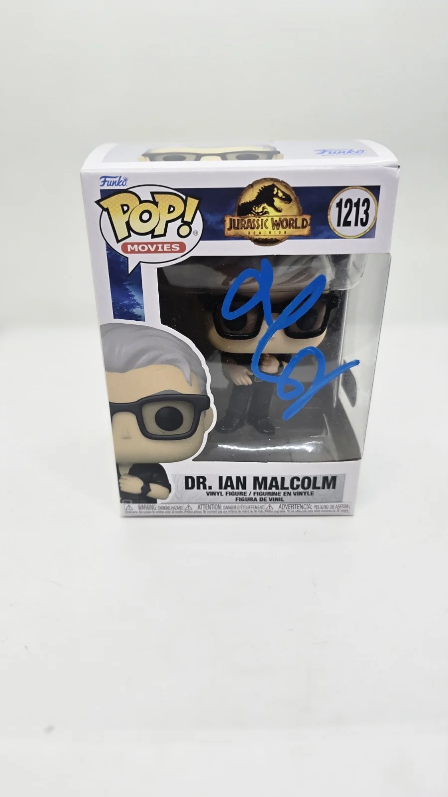 jeff goldblum — Jeff Goldblum Signed Jurassic World Dominion Dr Ian Malcolm Funko Pop #1213 SWAU