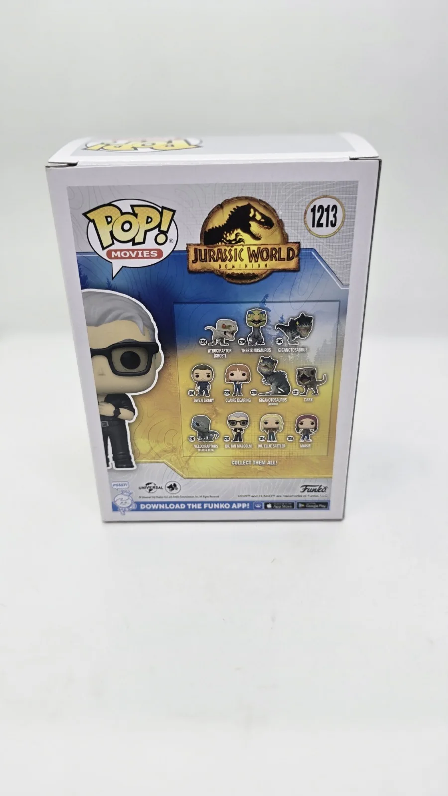 jeff goldblum — Jeff Goldblum Signed Jurassic World Dominion Dr Ian Malcolm Funko Pop #1213 SWAU, изображение 3