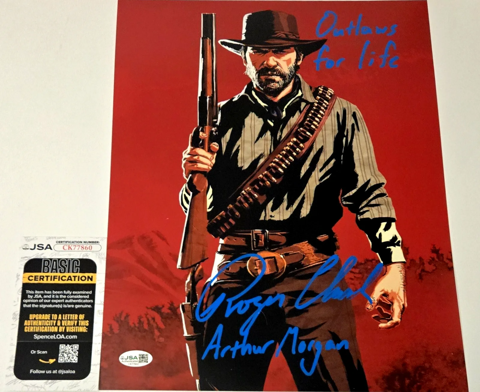 Roger Clark — Arthur Morgan Signed Photo Red Dead Redemption Roger Clark Autograph JSA COA 860, image 3