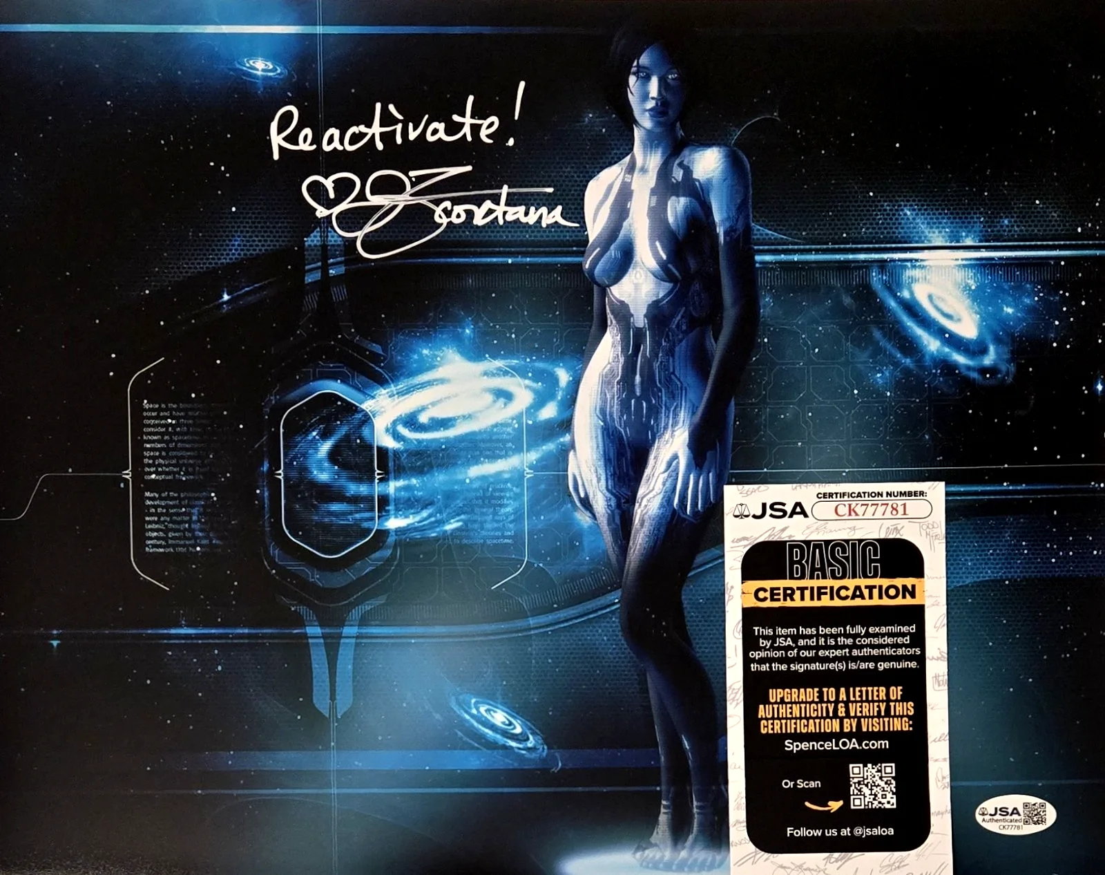 Jen Taylor — Jen Taylor Signed Photo Halo Autograph CortanaThe Weapon XBox 11x14 JSA COA 781