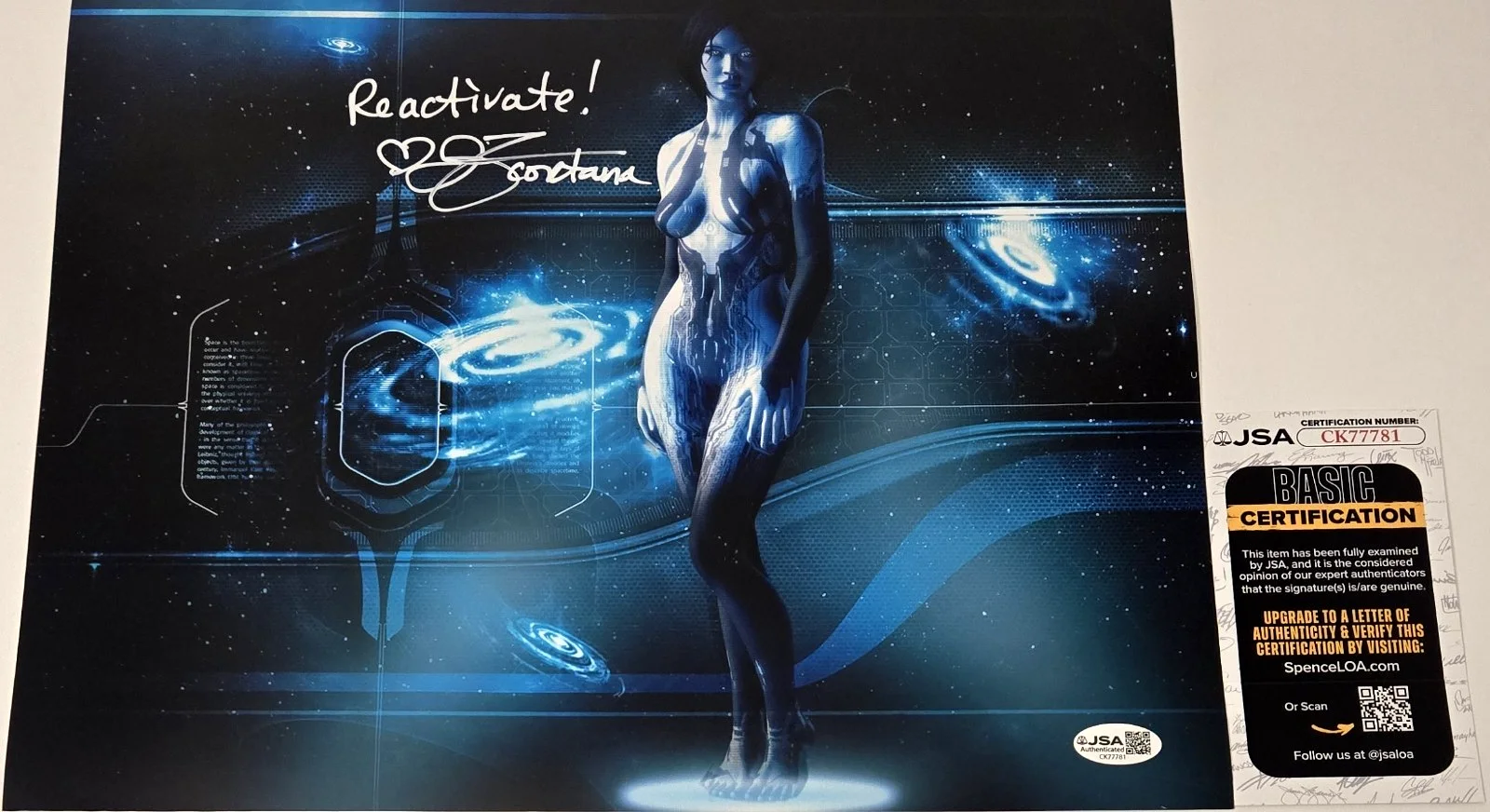 Jen Taylor — Jen Taylor Signed Photo Halo Autograph CortanaThe Weapon XBox 11x14 JSA COA 781, изображение 3