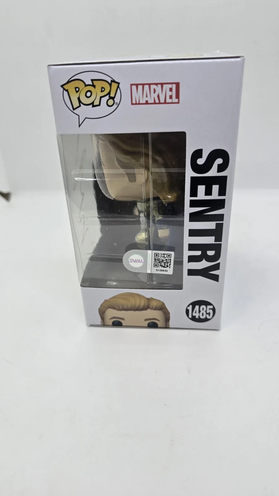 louis pullman — Lewis Pullman Signed Marvel Thunderbolts Sentry Funko Pop #1485 SWAU #1, image 2