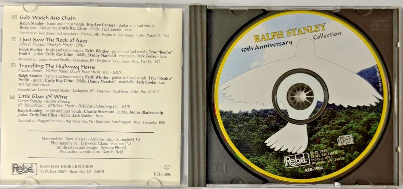 Ralph Stanley Signed CD “50th Anniversary Collection” Auto JSA COA CF17207, image 3