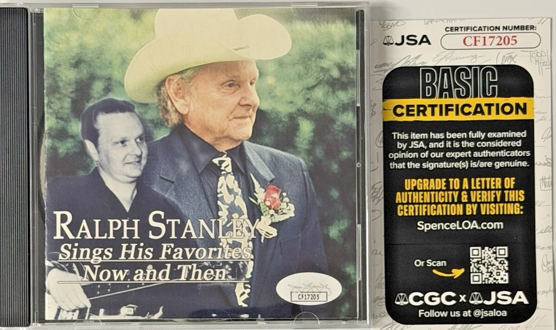 Ralph Stanley Signed CD “Sings His Favorites Now and Then” Autographed JSA COA, image 3