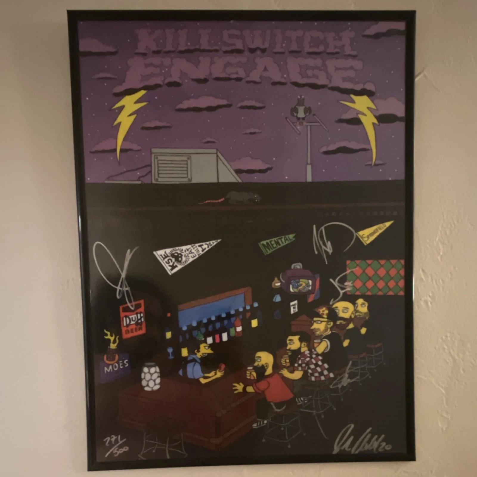 Killswitch Engage Autographed Original Limited Edition Simpsons Poster #271/500, image 2