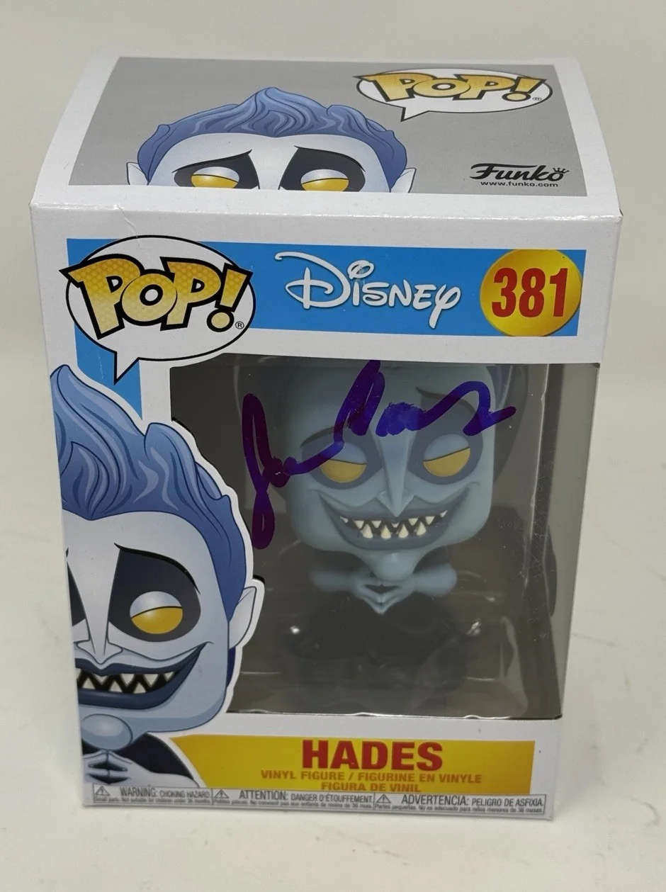 James Hades — James Woods Signed Funko Pop Hades #381 Hercules Autograph Beckett COA, изображение 2