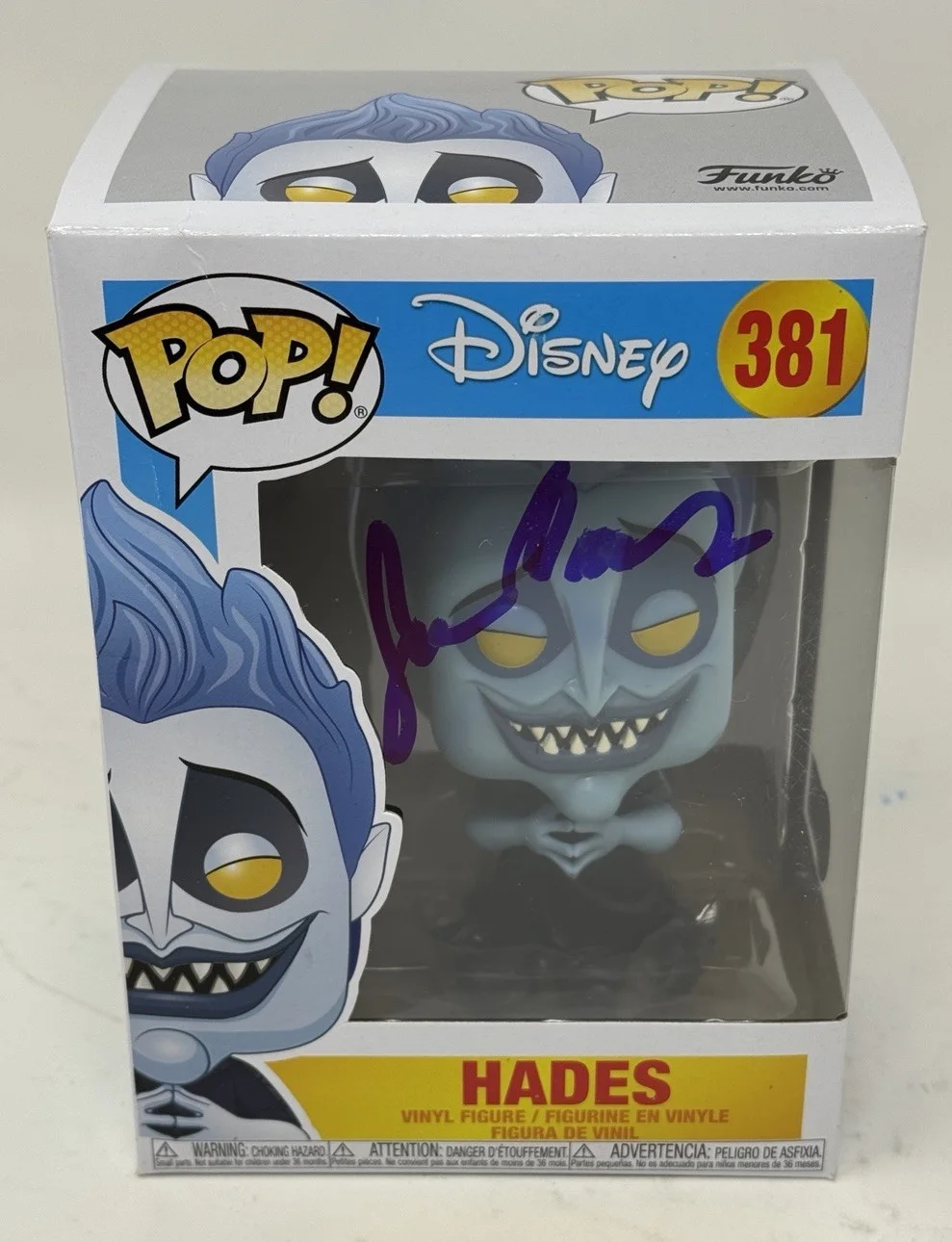 James Hades — James Woods Signed Funko Pop Hades #381 Hercules Autograph Beckett COA, изображение 5