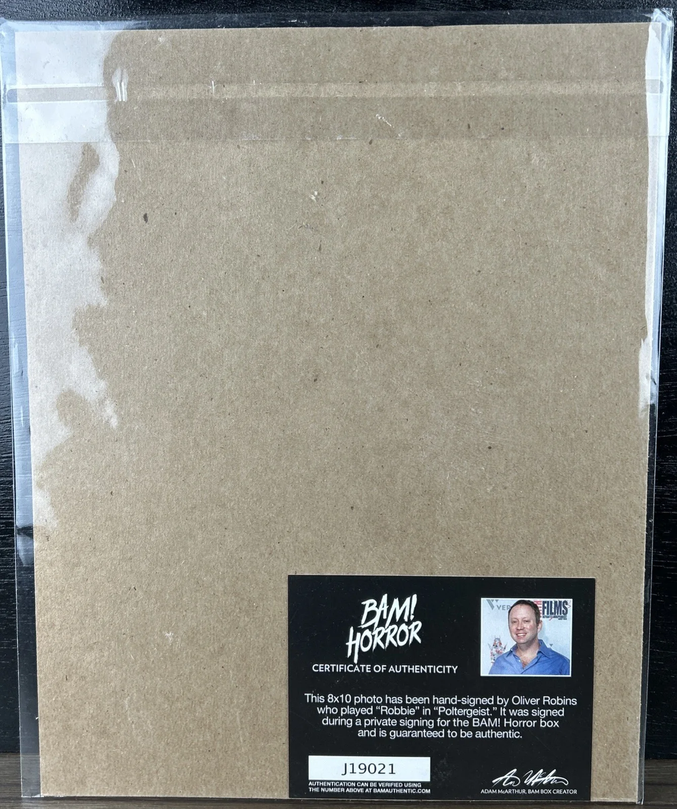Oliver Robins — Oliver Robins Signed 8x10 Photo Poltergeist Autograph BAM Box COA Horror Movie, изображение 3
