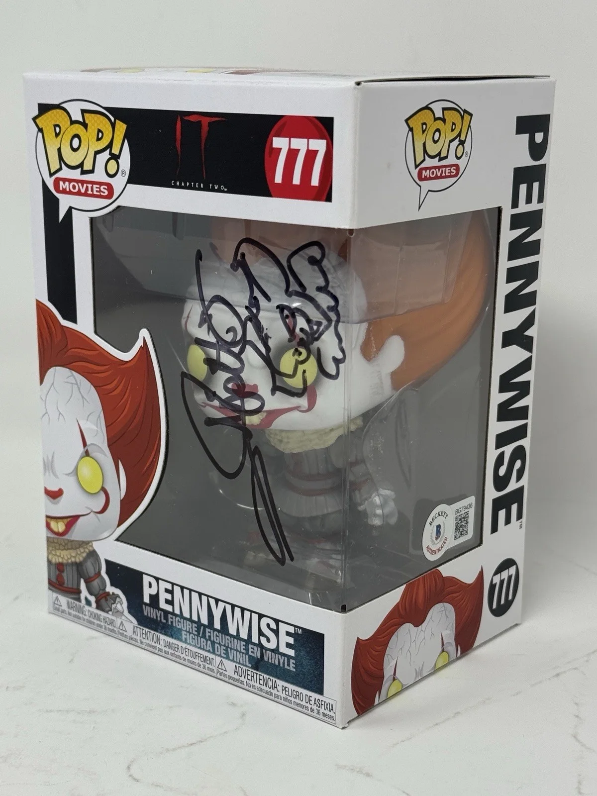 Andy Muschietti Signed Autographed Pennywise IT Funko Pop + Sketch Beckett COA, image 3