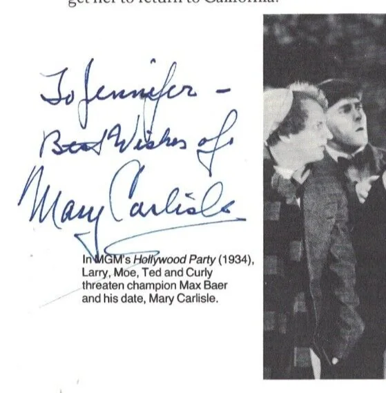 Mary Carlisle — MARY CARLISLE JSA Autographed Photo w/The Three 3 Stooges FREE SHIPPING! not PSA, изображение 2