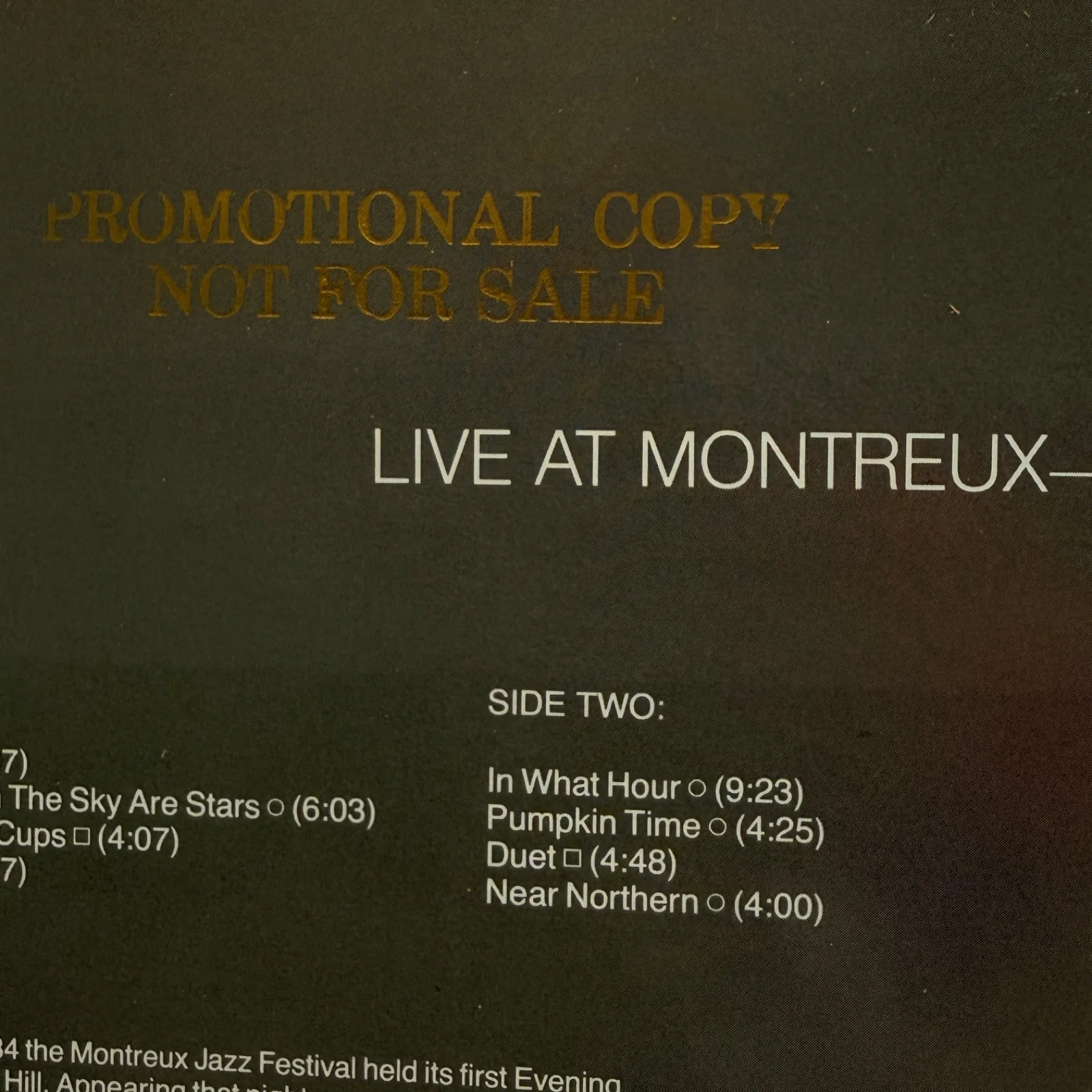 AUTOGRAPHED - DAROL ANGER / BARBARA HIGBIE QUINTET "Live At Montreux" vinyl LP, изображение 4