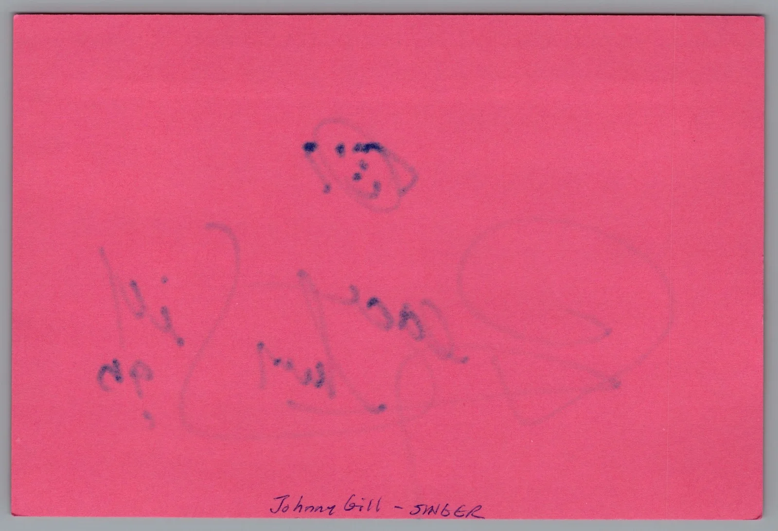Johnny Gill — Johnny Gill Signed 4x6 Index Card New Edition R&B Singer Autographed, image 2