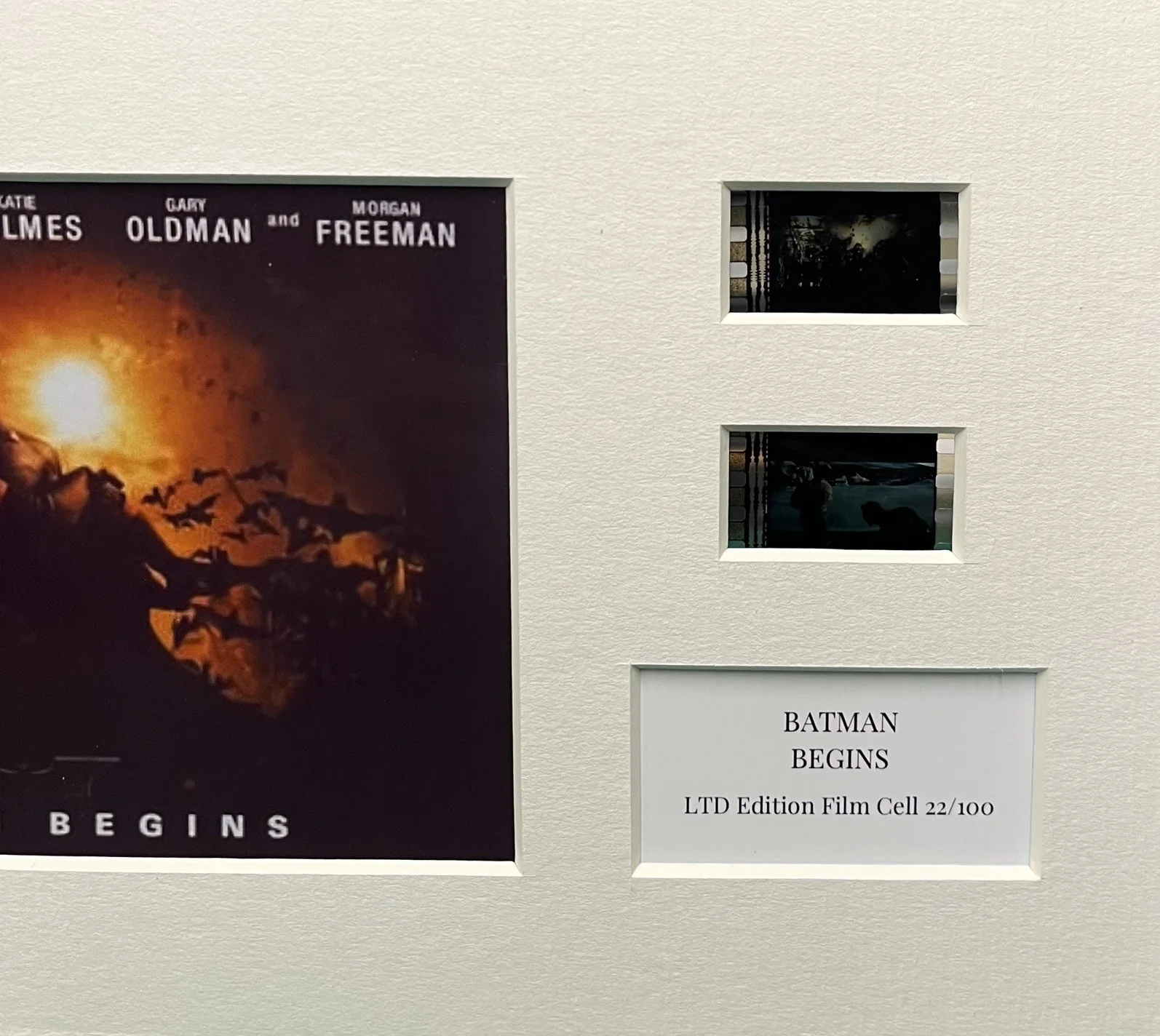 BATMAN Begins. 35mm Film Cell Mounted Display, image 3