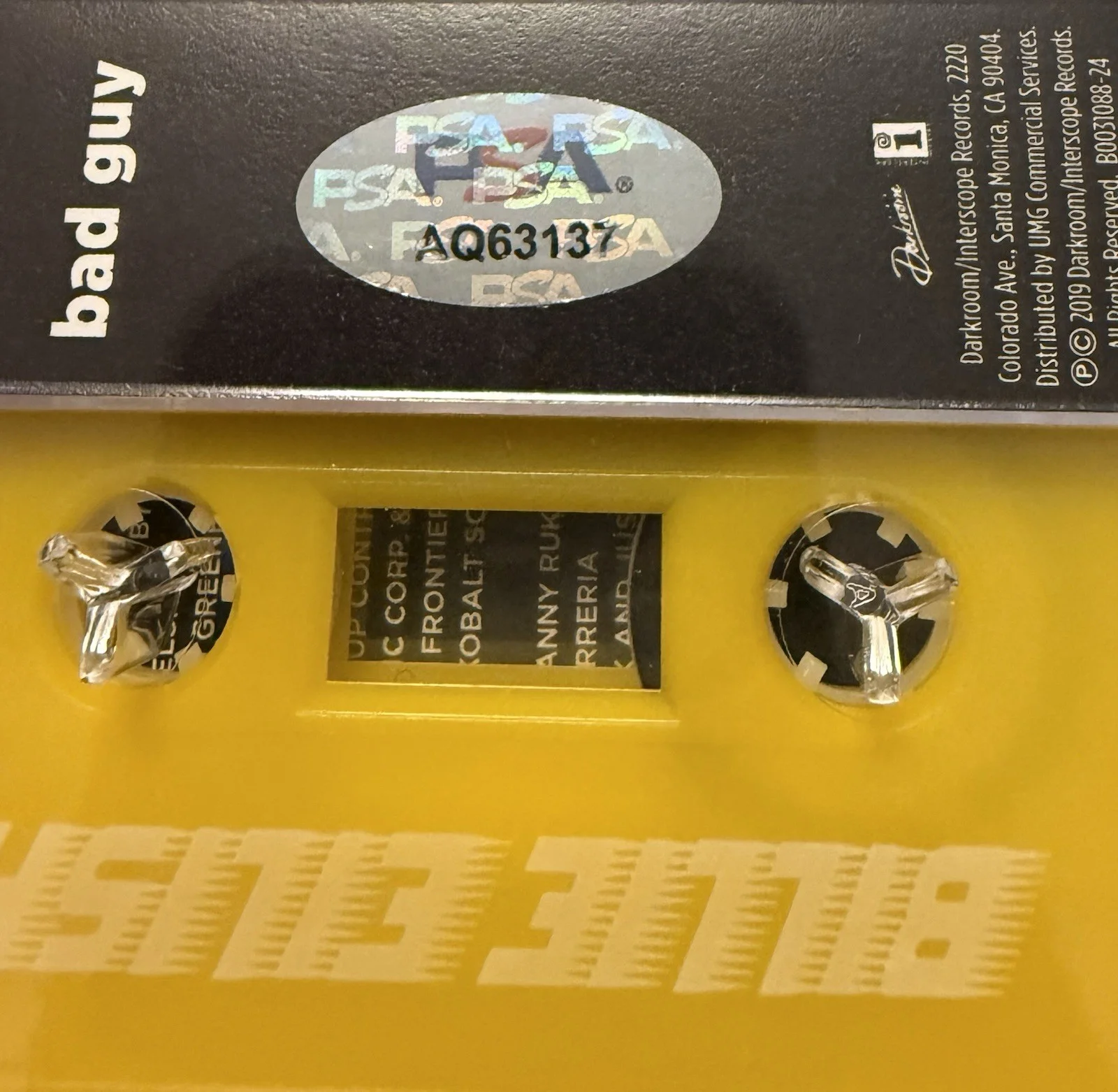 Billie Eilish Autographed Signed Bad Guy Cassette Limited Edition 500 PSA/DNA, image 4
