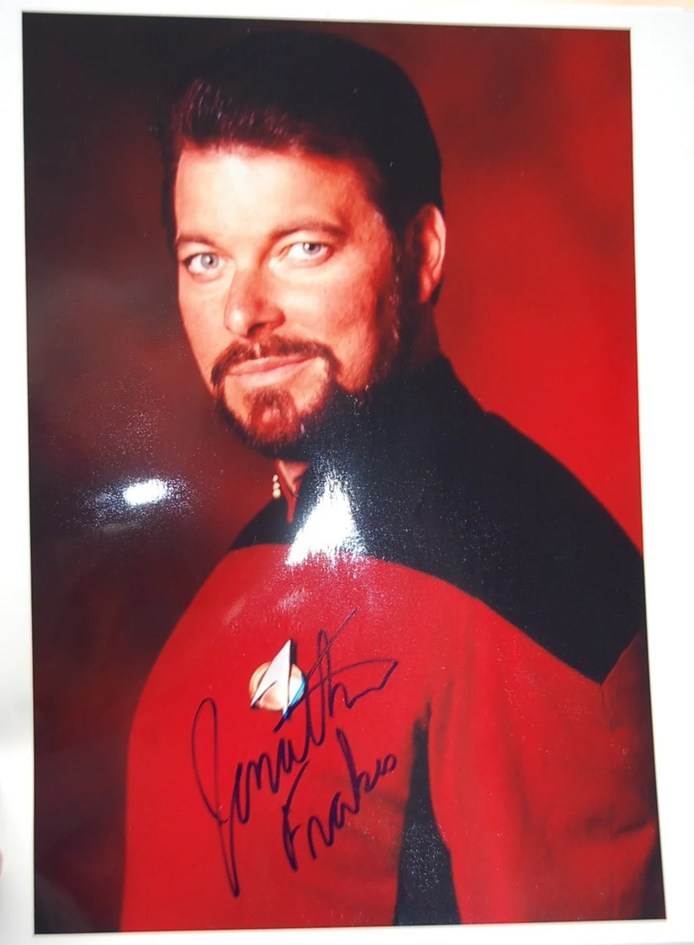 Jonathan Frakes — Star Trek: TNG Jonathan Frakes Autographed IN PERSON Commander Riker 8x10