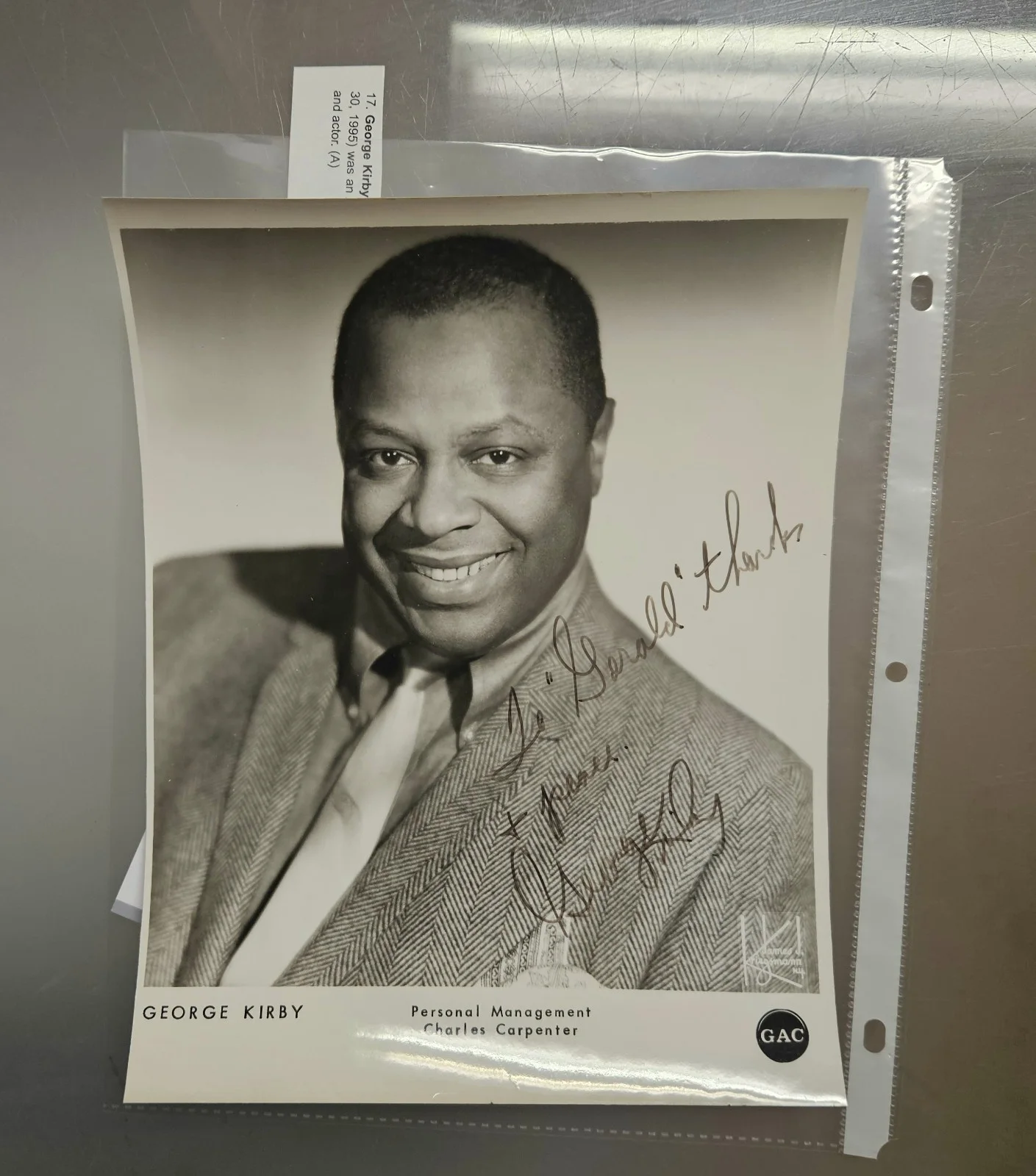 George Kirby — George Kirby Singer Actor Comedian Autograph 8x10 Photo COA KSA Entertainer, изображение 4