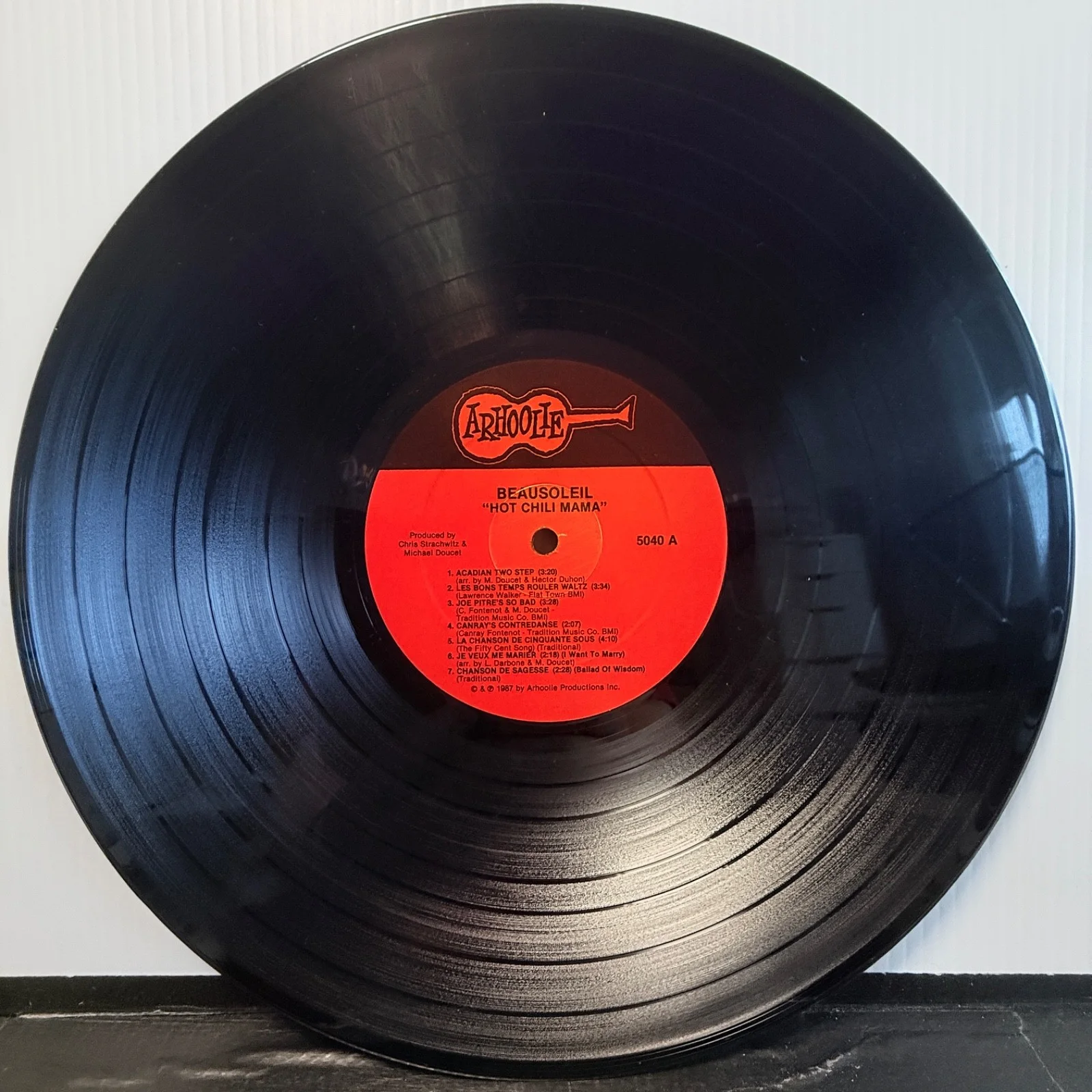 AUTOGRAPHED- MICHAEL DOUCET & BEAUSOLEIL "Hot Chili Mama" ARHOOLIE US vinyl 5040, image 4