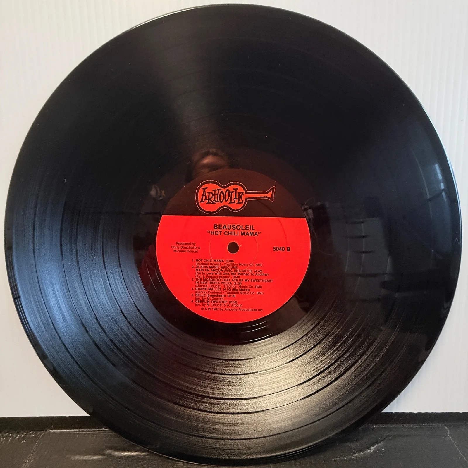 AUTOGRAPHED- MICHAEL DOUCET & BEAUSOLEIL "Hot Chili Mama" ARHOOLIE US vinyl 5040, image 5