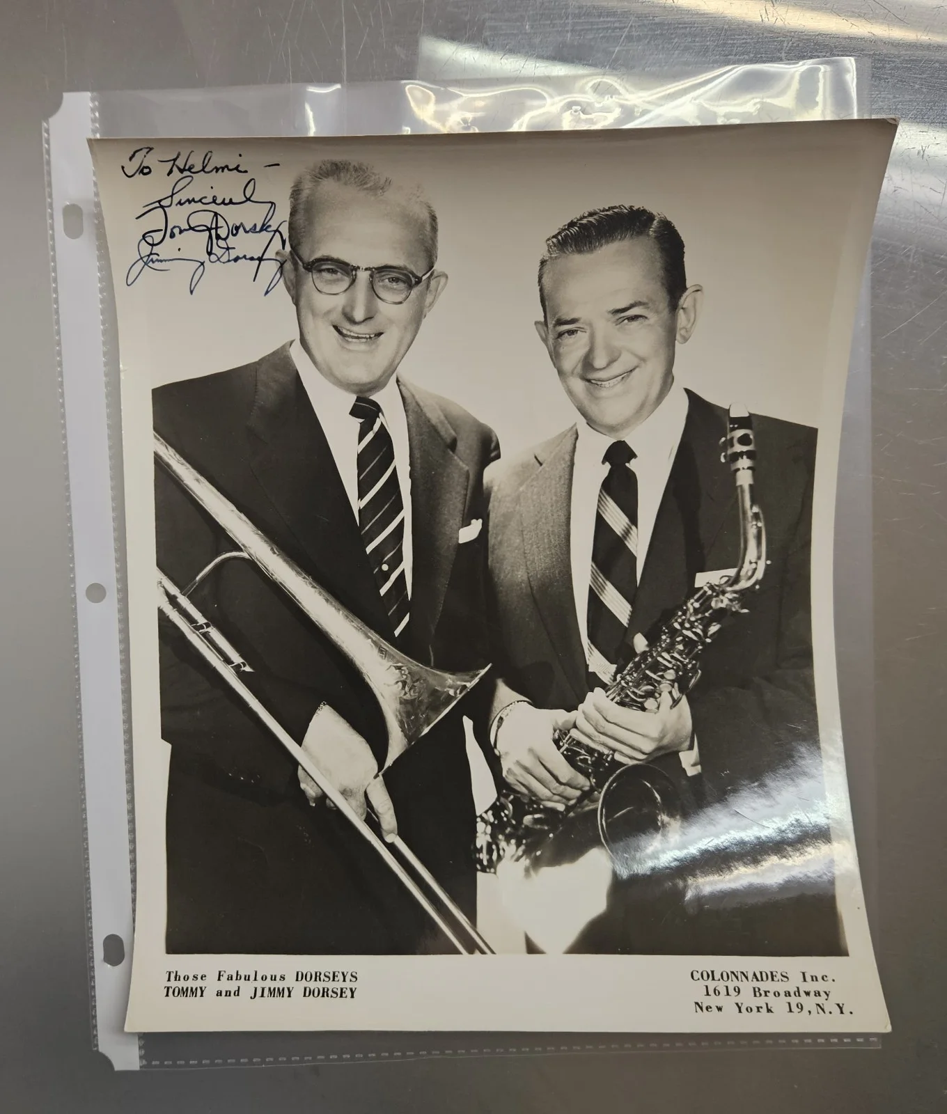 Tommy & Jimmy Dorsey Signed Autograph 8x10 Photo COA KSA Fabulous Dorseys, изображение 5