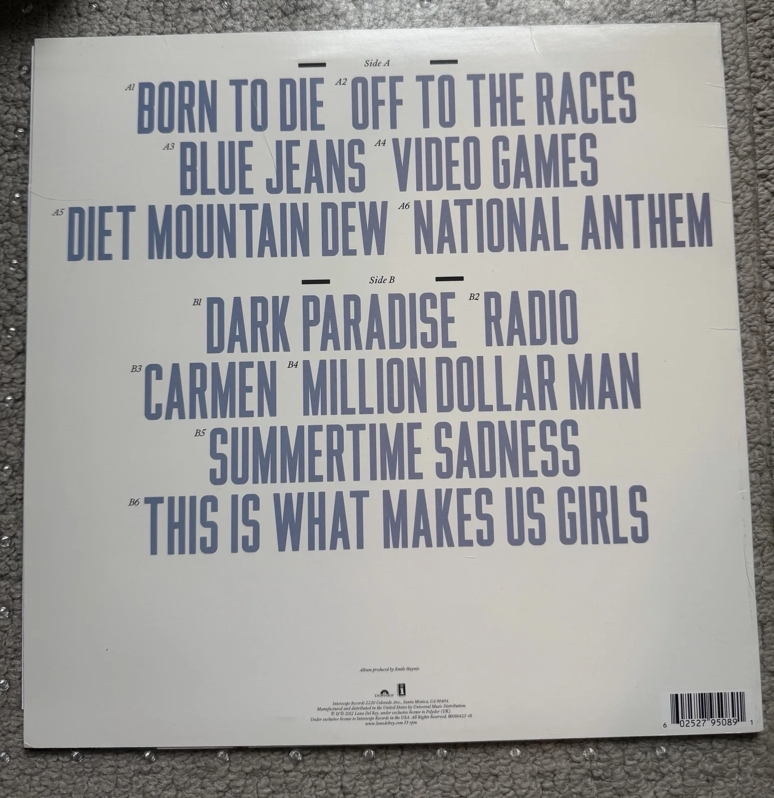 Lana Del Rey Autographed Signed Album Born To Die Lp Vinyl, изображение 3