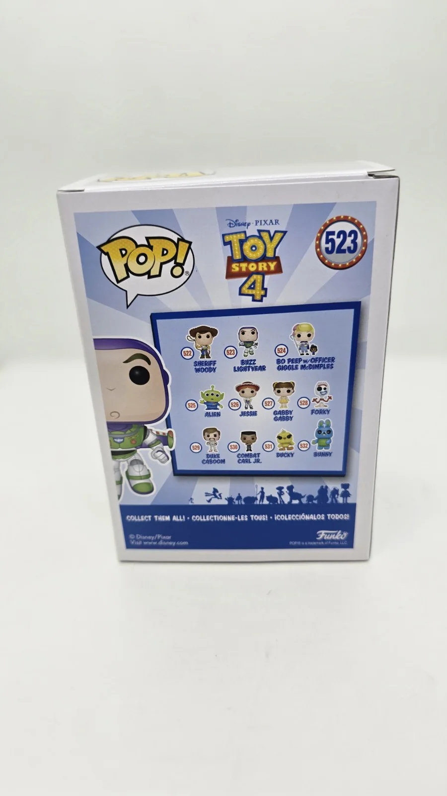 tim allen — Tim Allen Signed Toy Story 4 Buzz Lightyear Funko Pop #523 SWAU, image 3