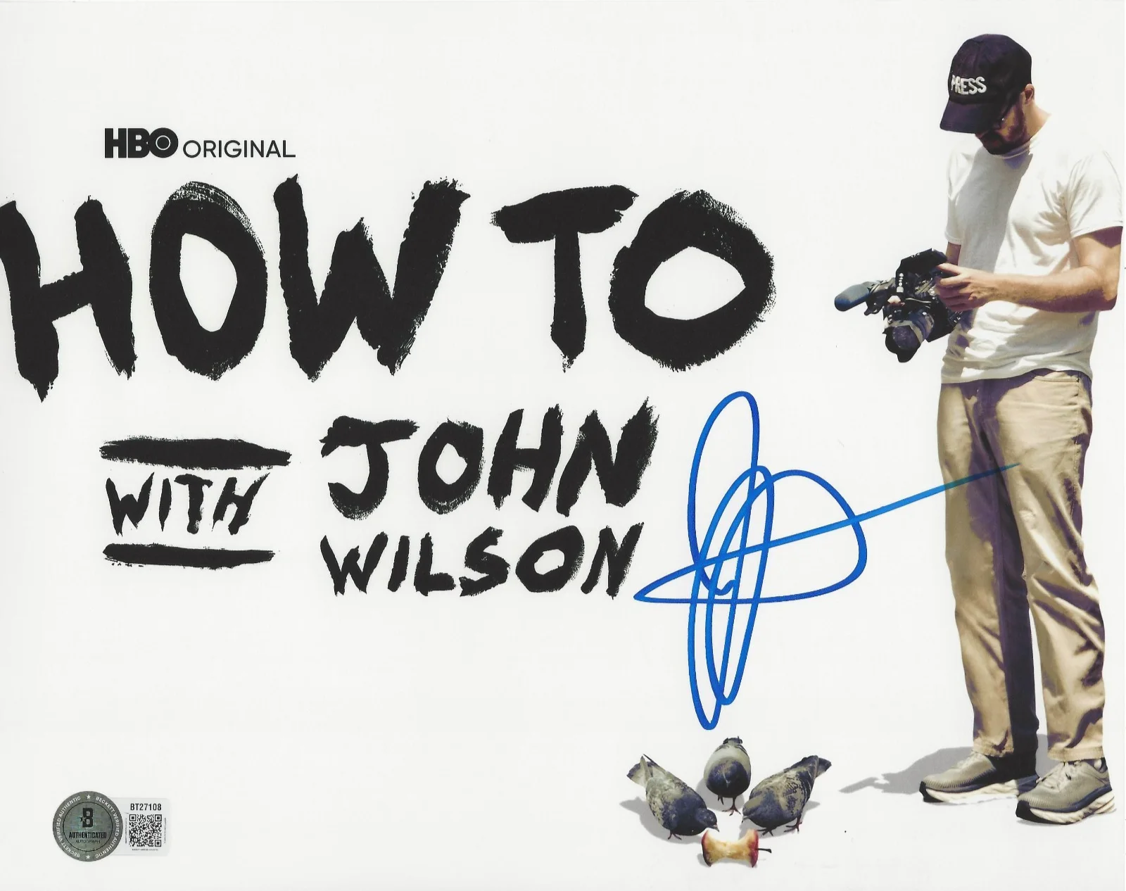 JOHN WILSON HOW TO WITH HBO SHOW SIGNED 8x10 PHOTO TV SHOW B BECKETT BAS COA, изображение 2