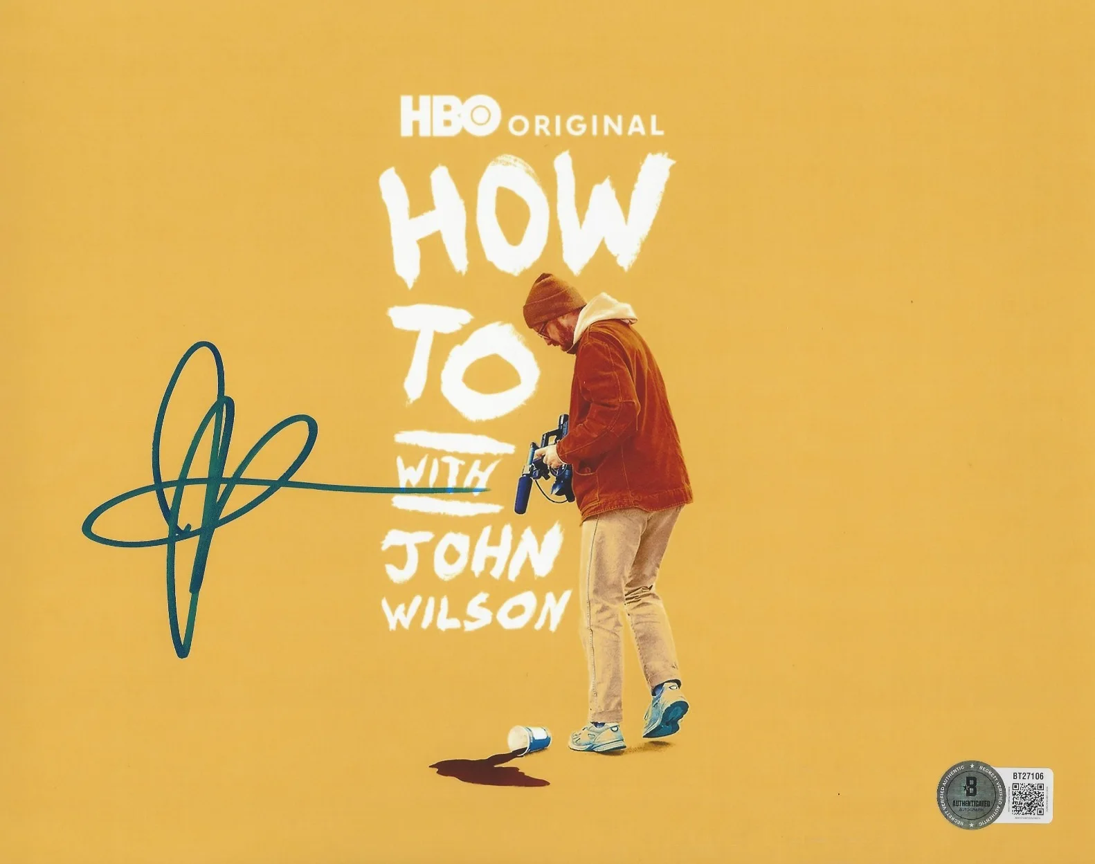 JOHN WILSON HOW TO WITH HBO SHOW SIGNED 8x10 PHOTO TV SHOW A BECKETT BAS COA, изображение 2