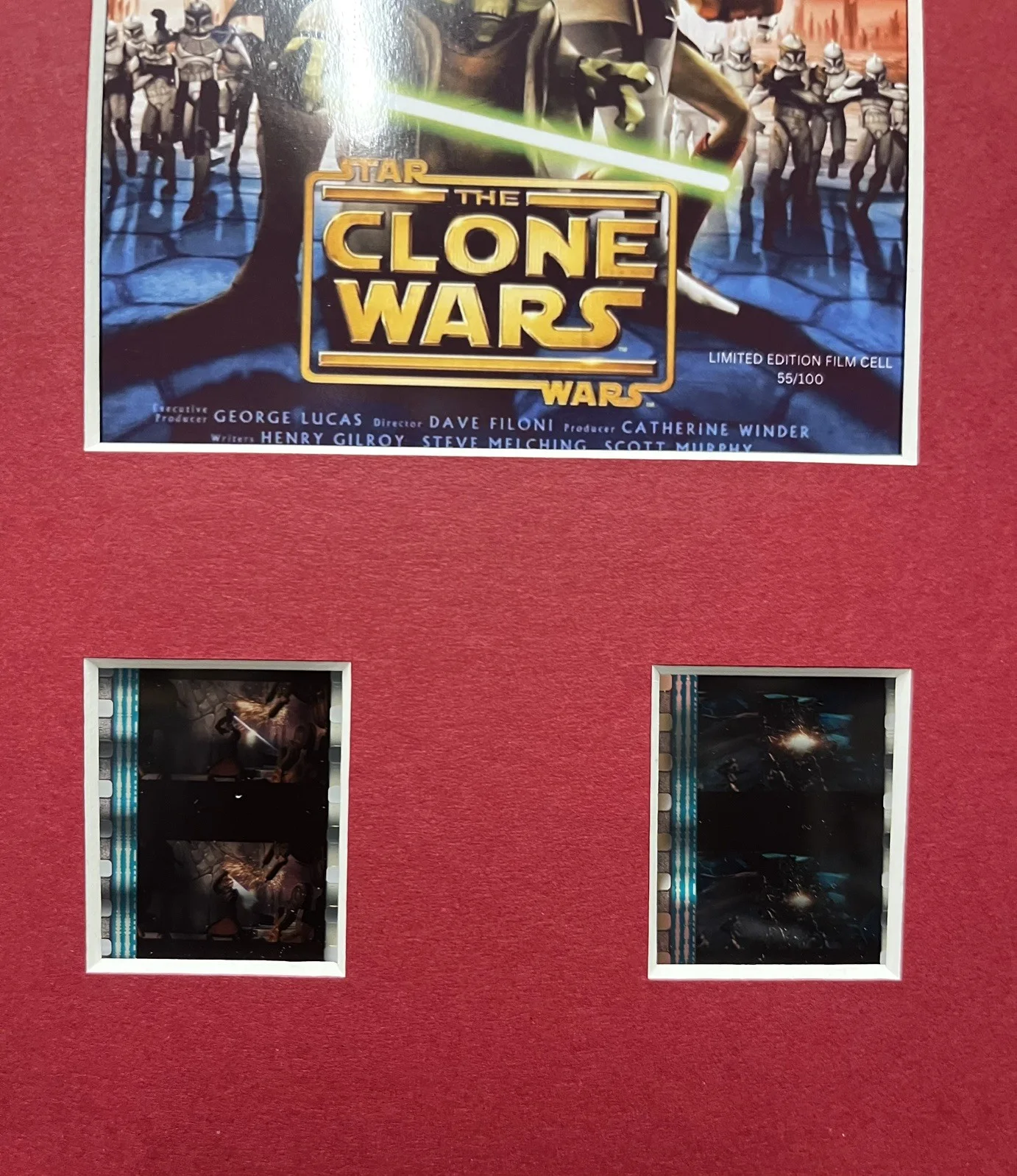 STAR WARS. THE CLONE WARS. 35mm Film Cell Mounted Display, image 2