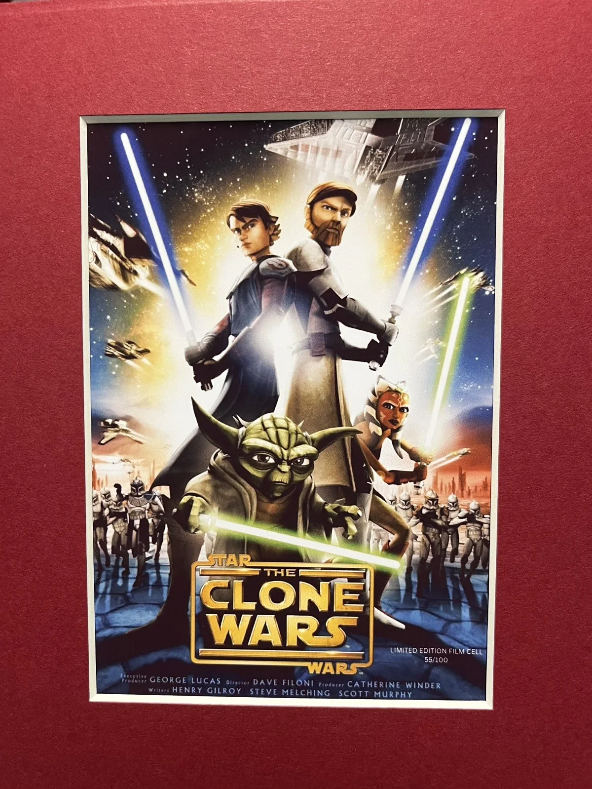 STAR WARS. THE CLONE WARS. 35mm Film Cell Mounted Display, image 3
