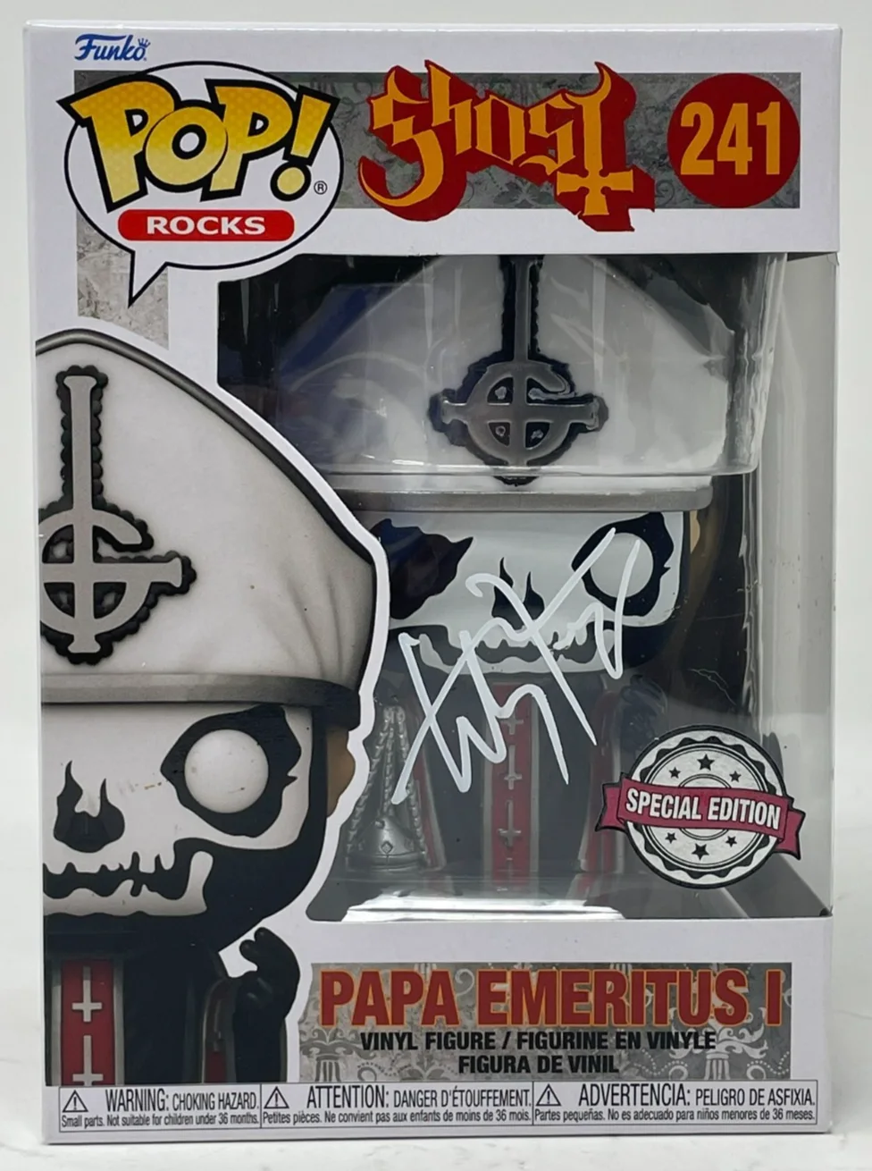 Tobias Forge Ghost Signed Funko Pop Papa Emeritus I #241 Autograph Beckett COA, изображение 2