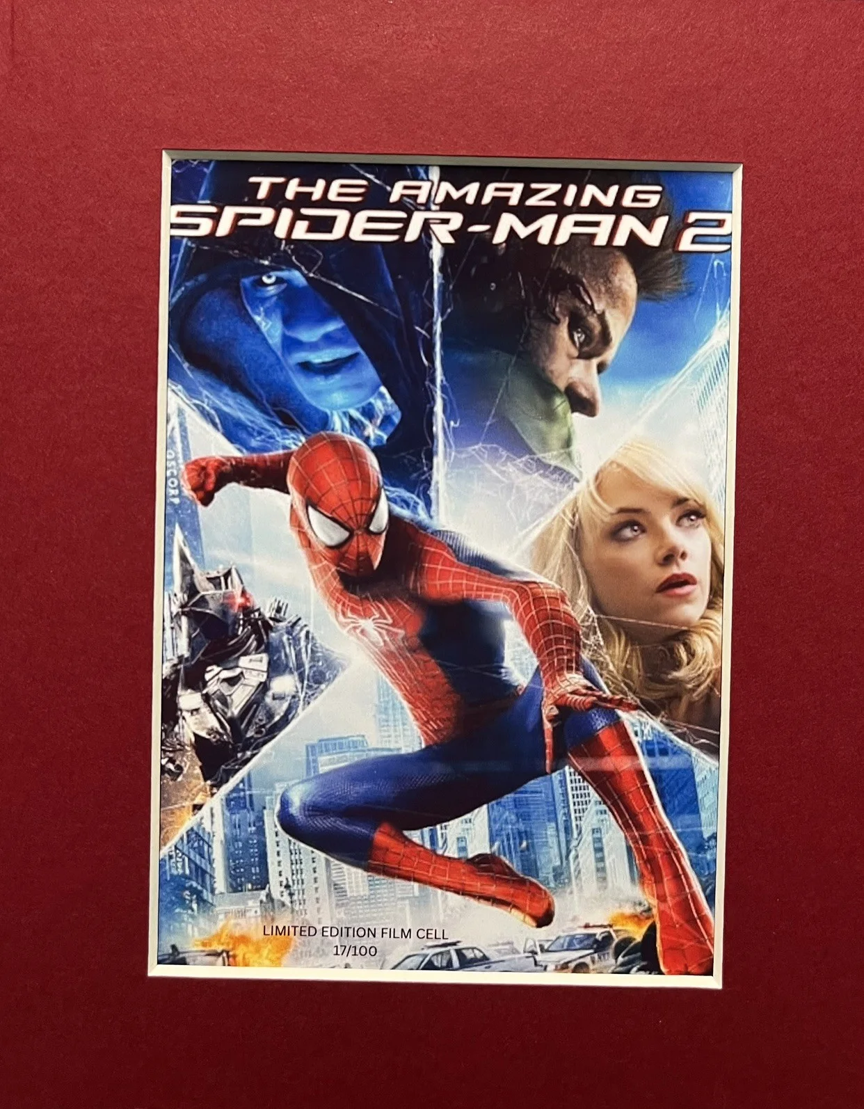 THE AMAZING. SPIDER - MAN 2. 35mm Film Cell Mounted Display, изображение 2