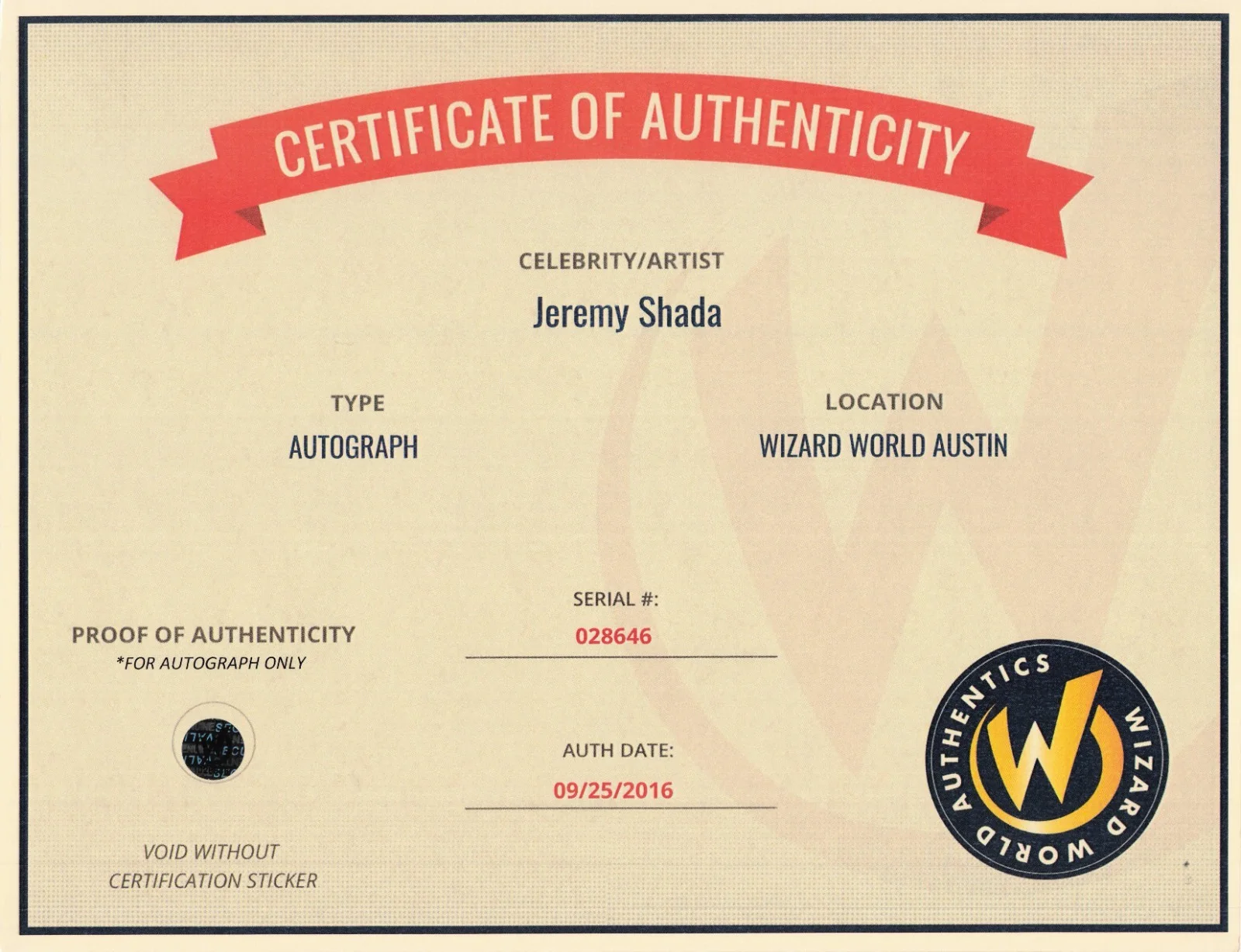 Jeremy Shada — Jeremy Shada ADVENTURE TIME "FINN" Signed 8 x 10 Photo with Wizard World COA, изображение 2