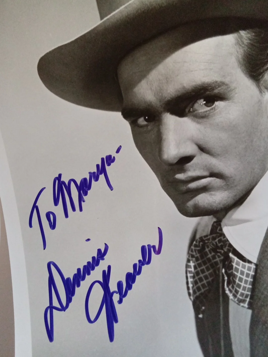 Dennis Weaver Gunsmoke Chester McCloud Signed 8x10 Photo JSA, изображение 3