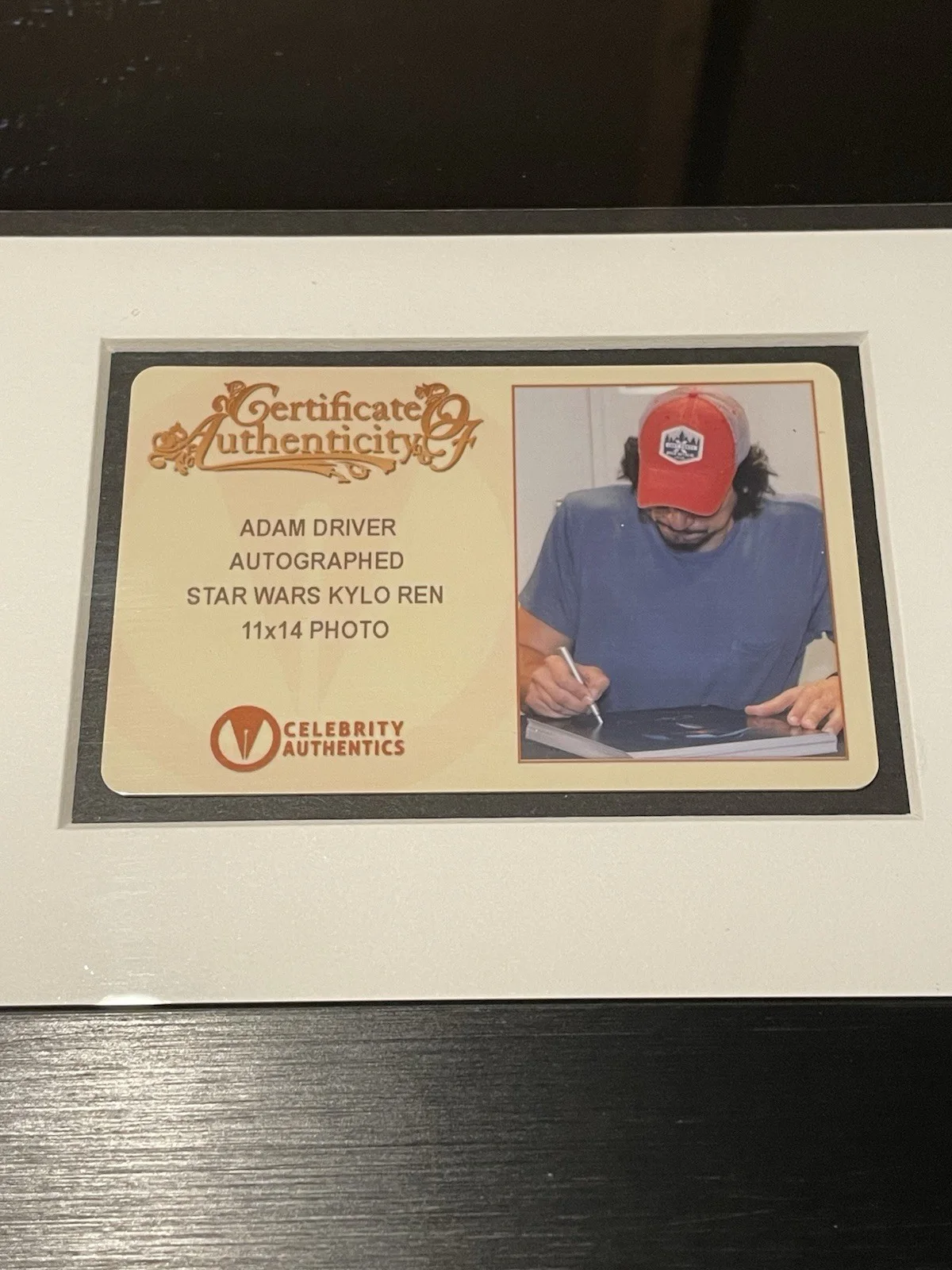 Adam Driver — Adam Driver Star Wars Kylo Ren 11x14 Framed Signed Photo Celebrity Authentics, изображение 3