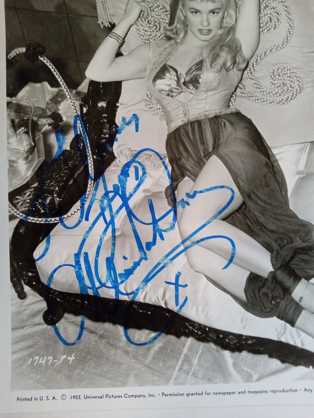 Mamie Van Doren Blonde Bombshell 50s Icon Signed 8x10 Photo JSA, изображение 3