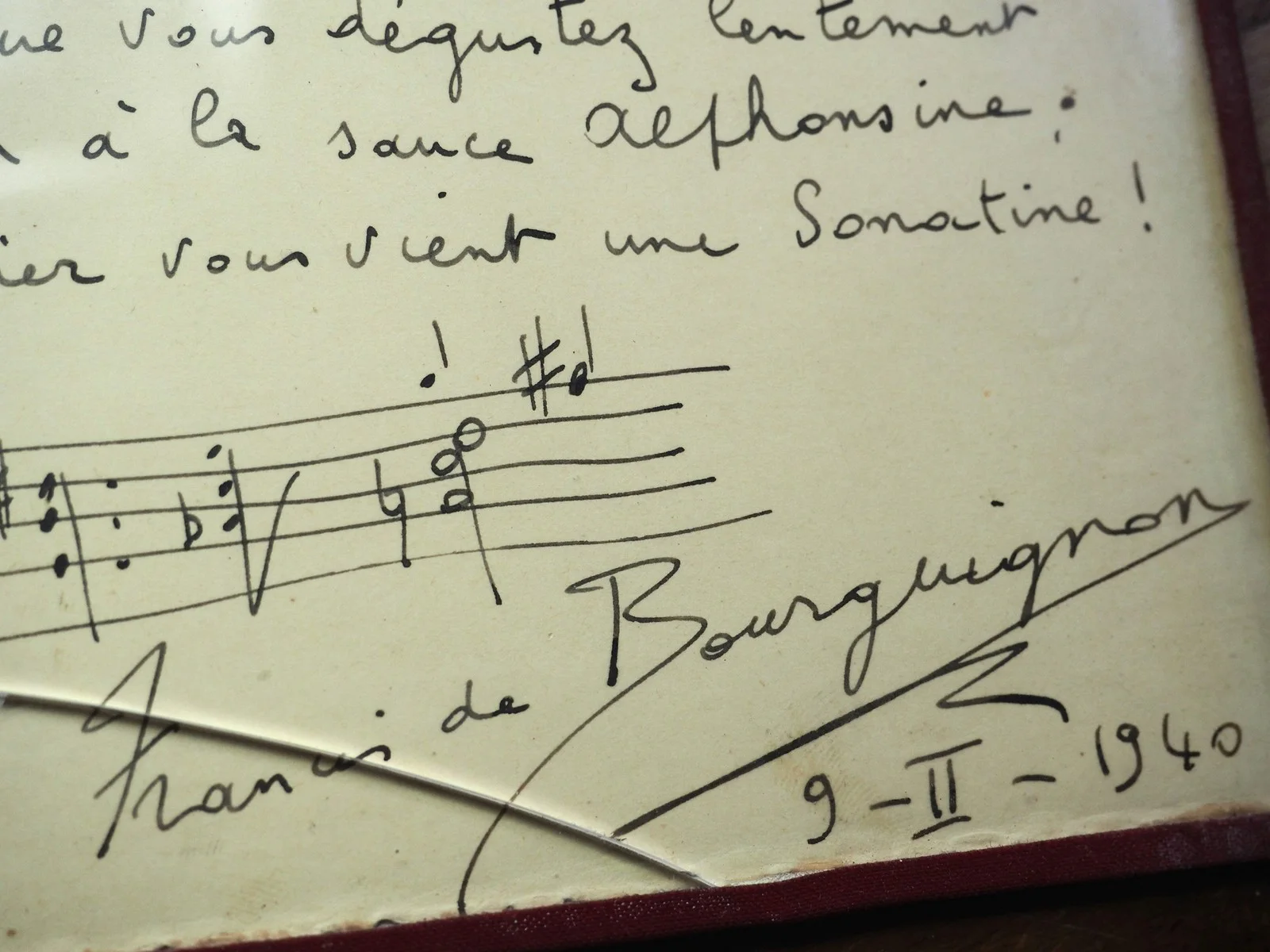 Francis BOURGUIGNON - Signed Autograph Card - 1940, image 2