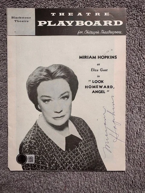 Miriam Hopkins — Miriam Hopkins Signed Playbill + “Look Homeward, Angel” Cast Program x6 Autos, изображение 3