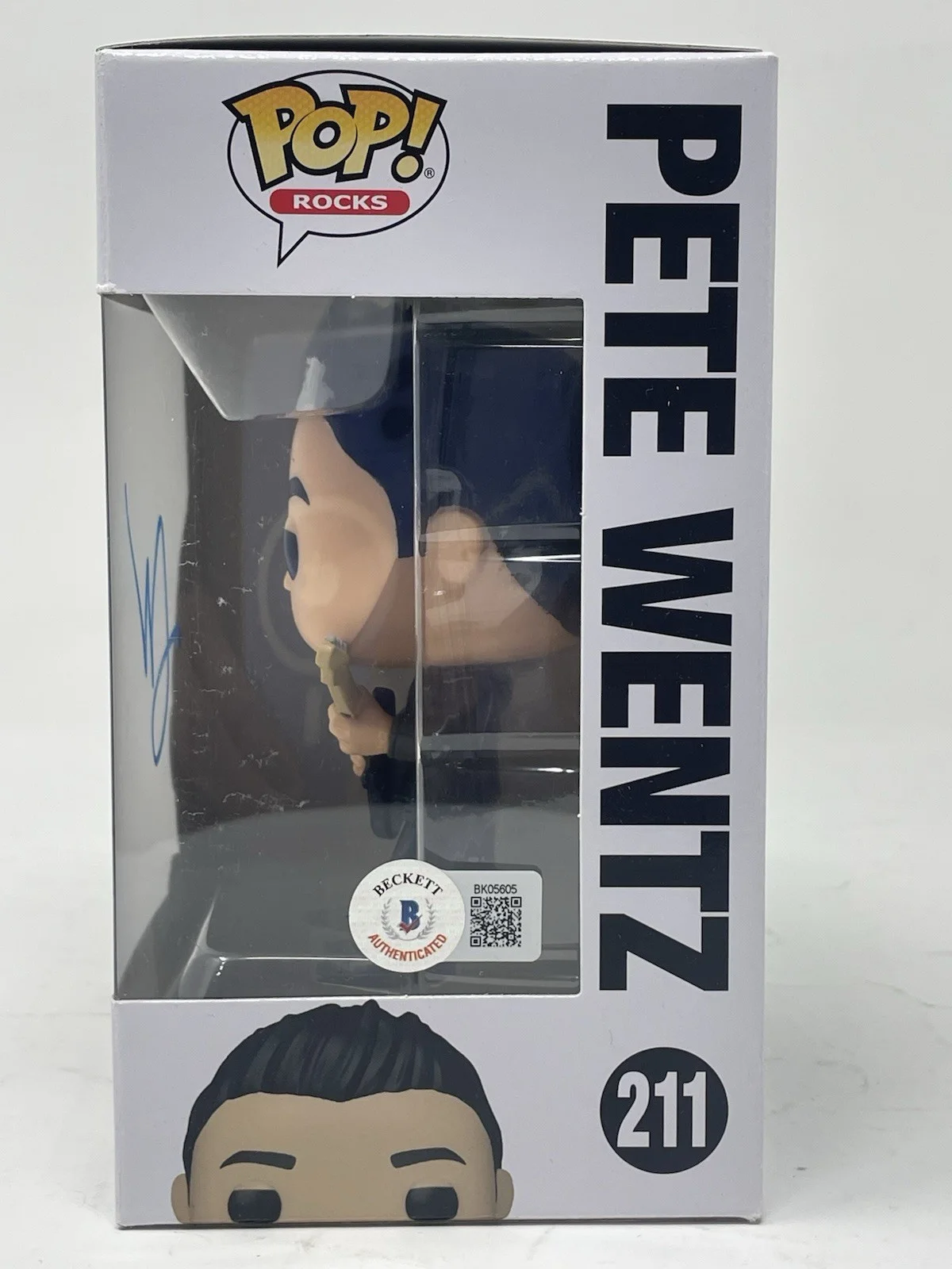 Pete Wentz Fall Out Boy Signed Autograph Funko Pop Rocks Figure #211 Beckett COA, image 3