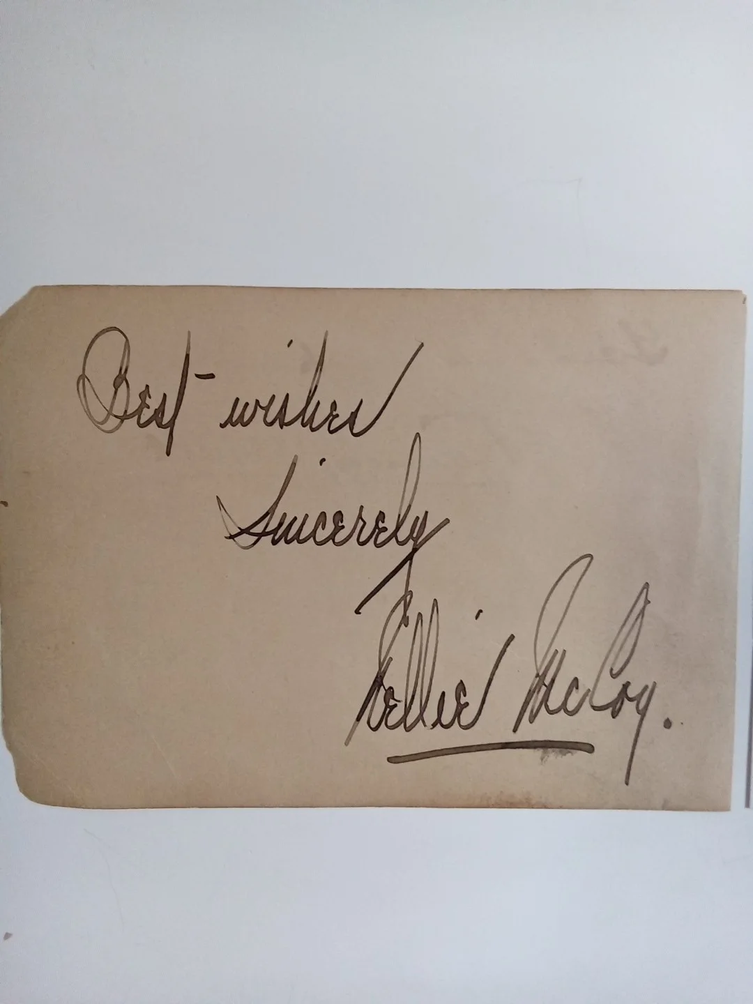 Nellie McCoy Broadway Dancer The Enchantress Signed Paper JSA, изображение 2